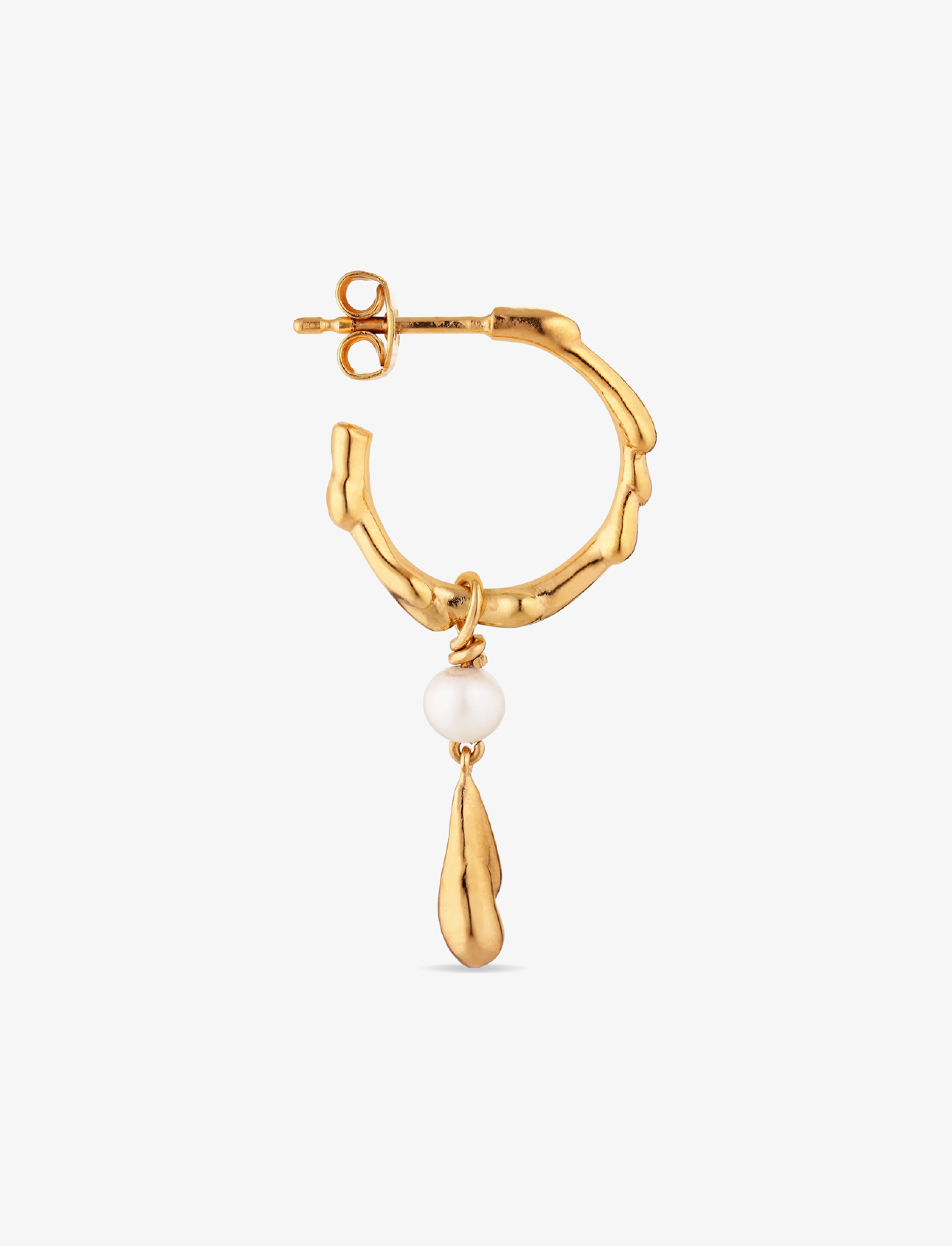 Jane Koenig Drippy Hoop with Pearl Drop - Kampagne - GOLD / gold