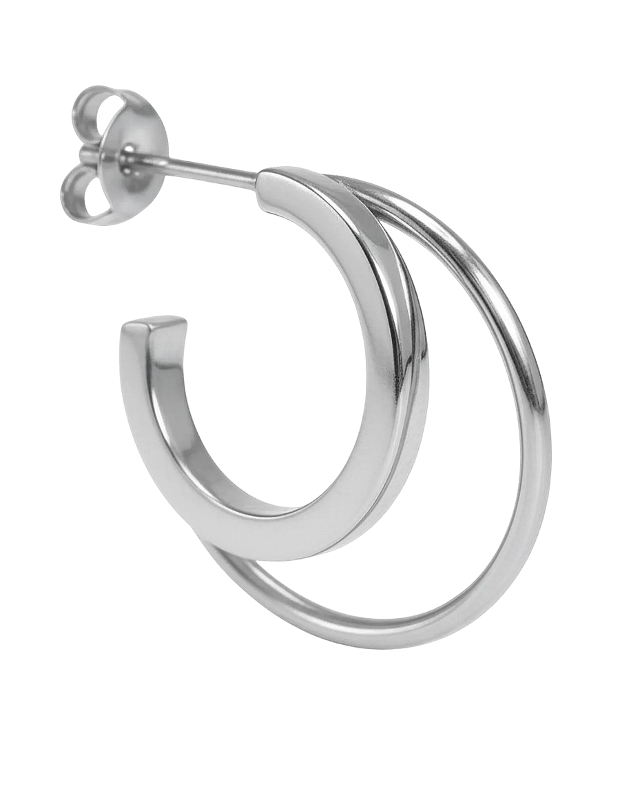 Jane Koenig - Double Olympia Hoop - hoops - silver - 3