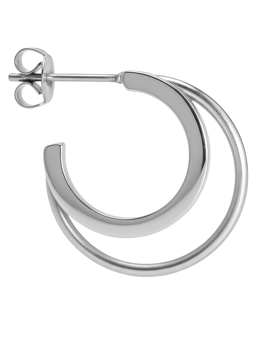 Jane Koenig - Double Olympia Hoop - hoops - silver - 4