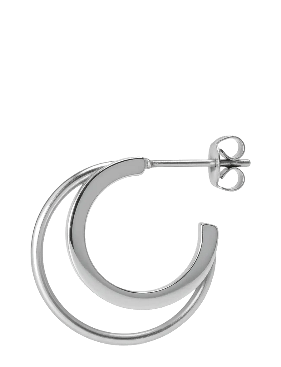 Jane Koenig - Double Olympia Hoop - korvarenkaat - silver - 1