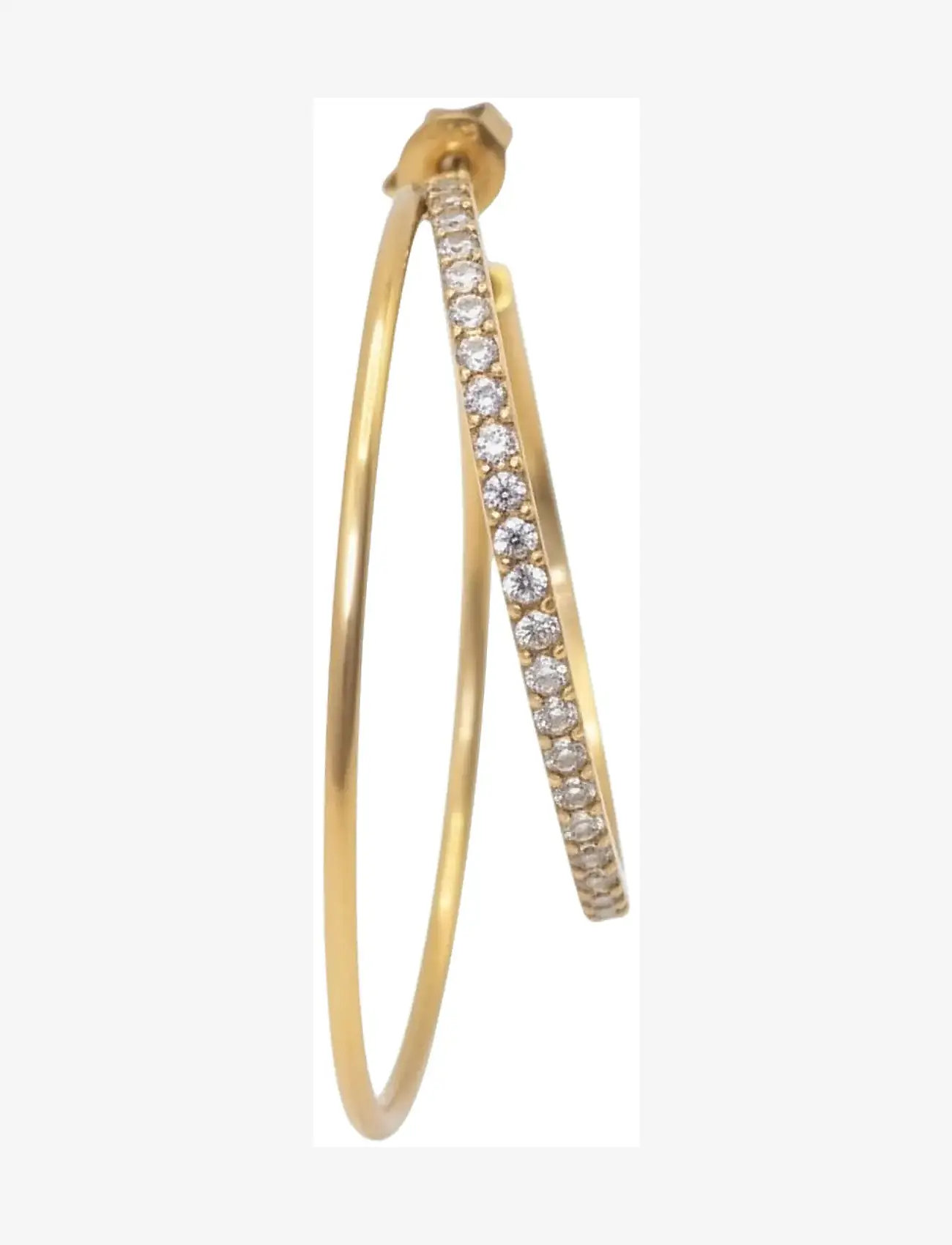 Jane Koenig - Double Olympia Hoop with Stones - creoler & hoops - gold - 1