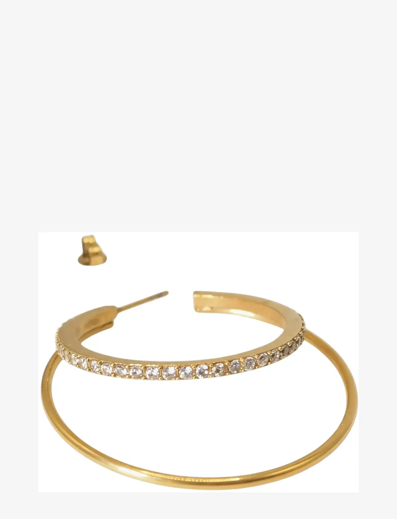Jane Koenig - Double Olympia Hoop with Stones - creoler & hoops - gold - 1