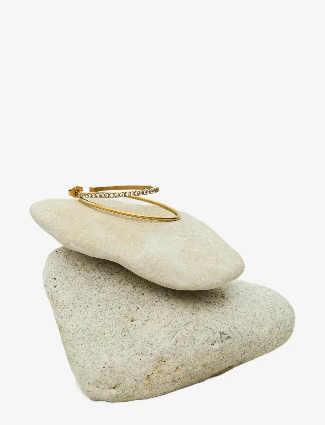 Jane Koenig - Double Olympia Hoop with Stones - creoler & hoops - gold - 2