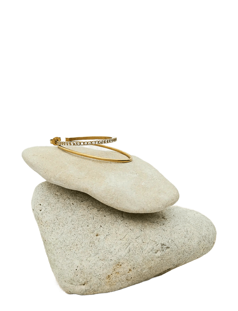 Jane Koenig - Double Olympia Hoop with Stones - creoler & hoops - gold - 2