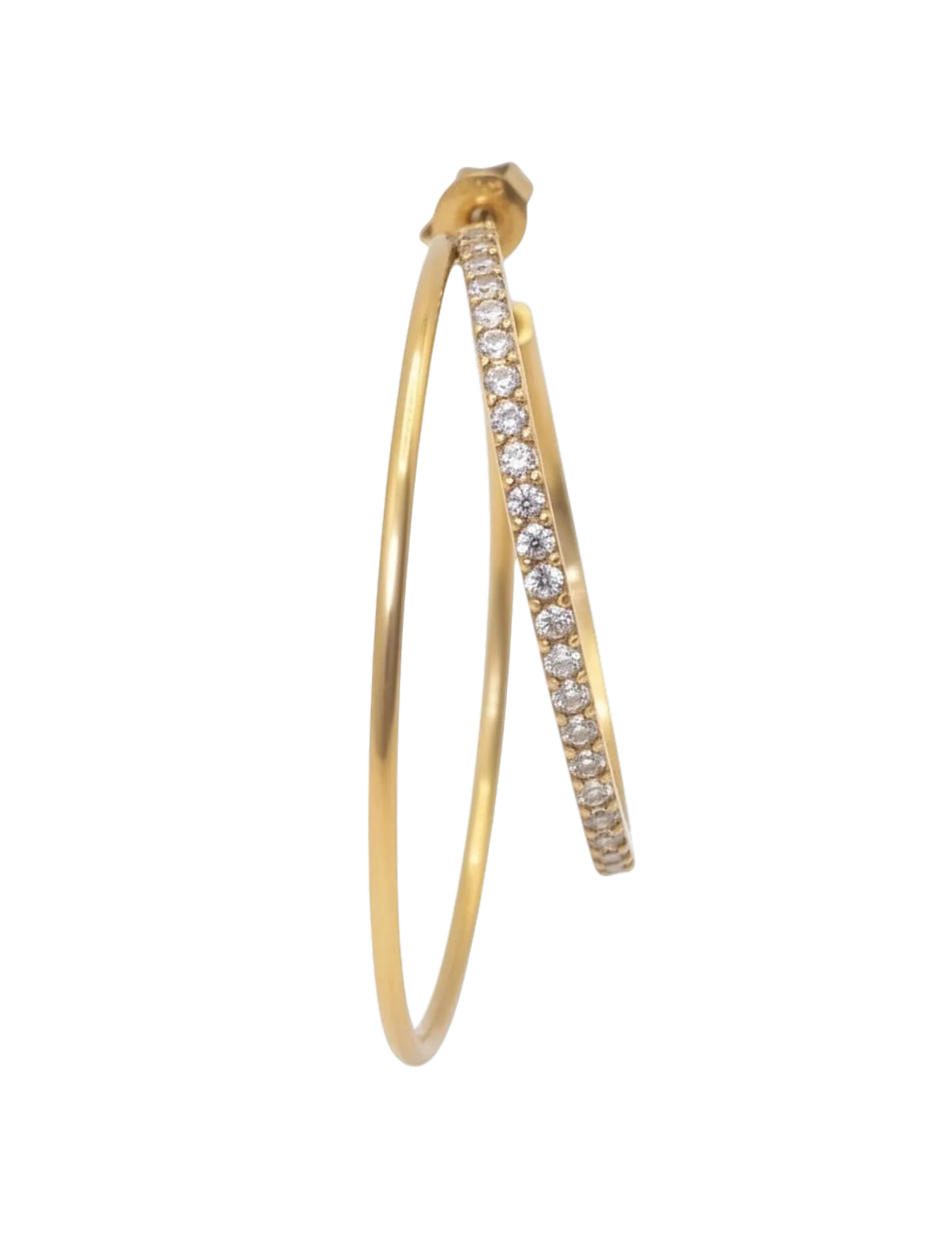 Jane Koenig - Double Olympia Hoop with Stones - hoops - gold - 3