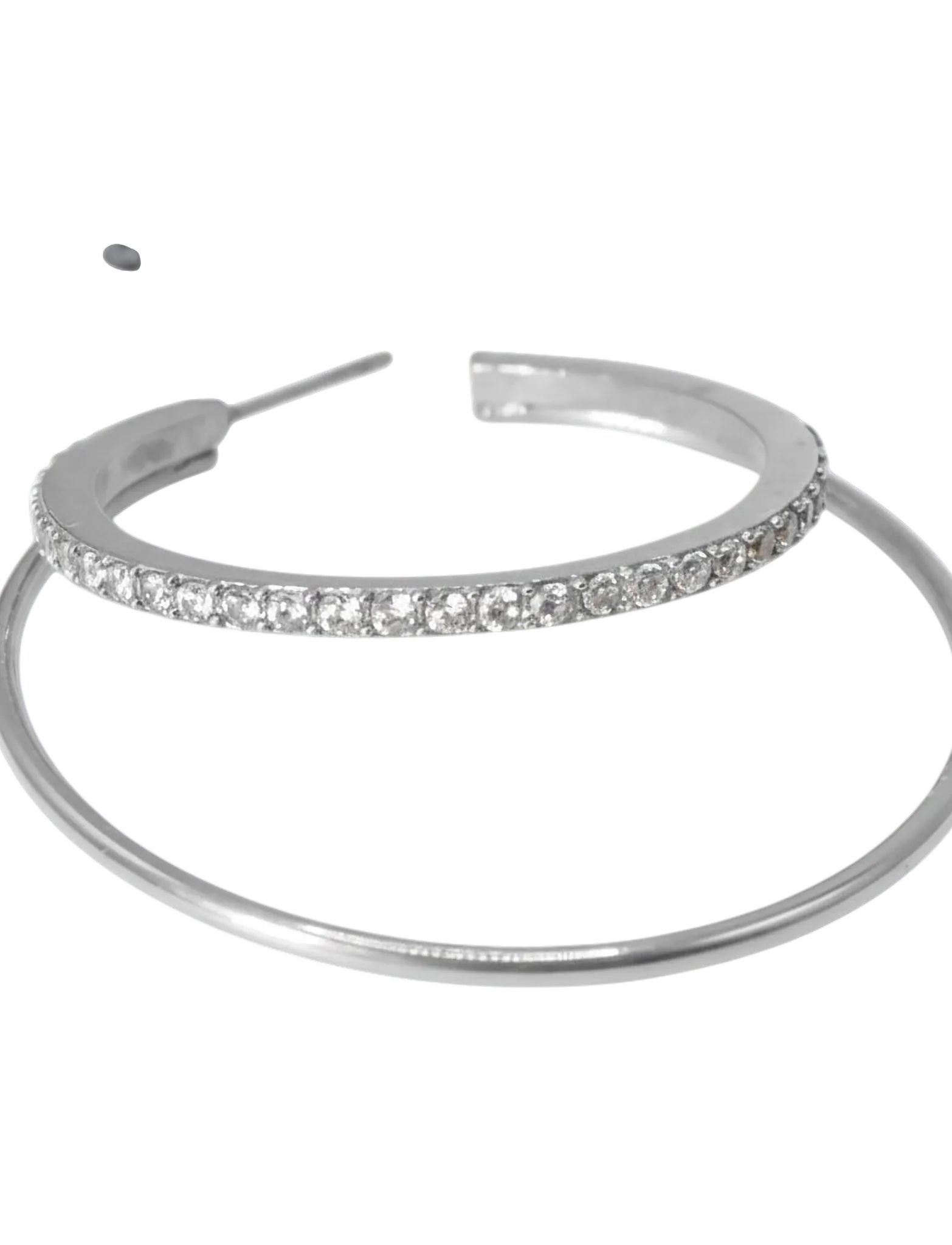 Jane Koenig - Double Olympia Hoop with Stones - silver - 2