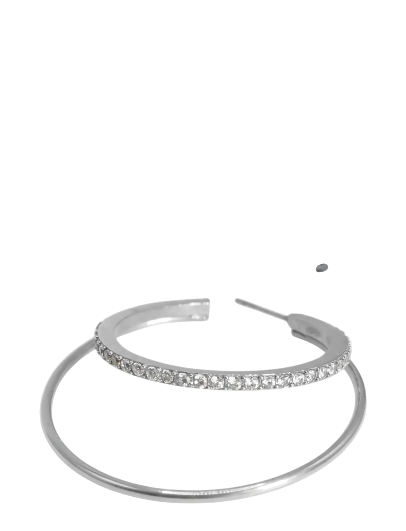 Jane Koenig - Double Olympia Hoop With Stones - creoler & hoops - silver - 2