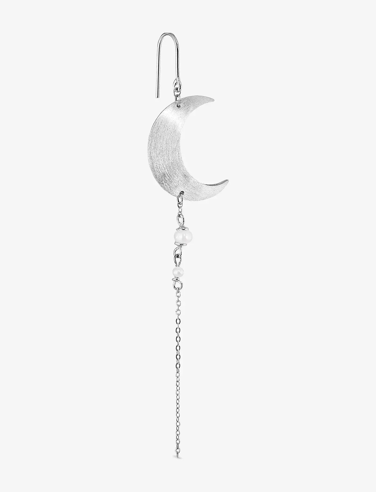 Jane Koenig - Half Moon Earring with pearl chain - perlenohrringe - sterlingsilver - 1
