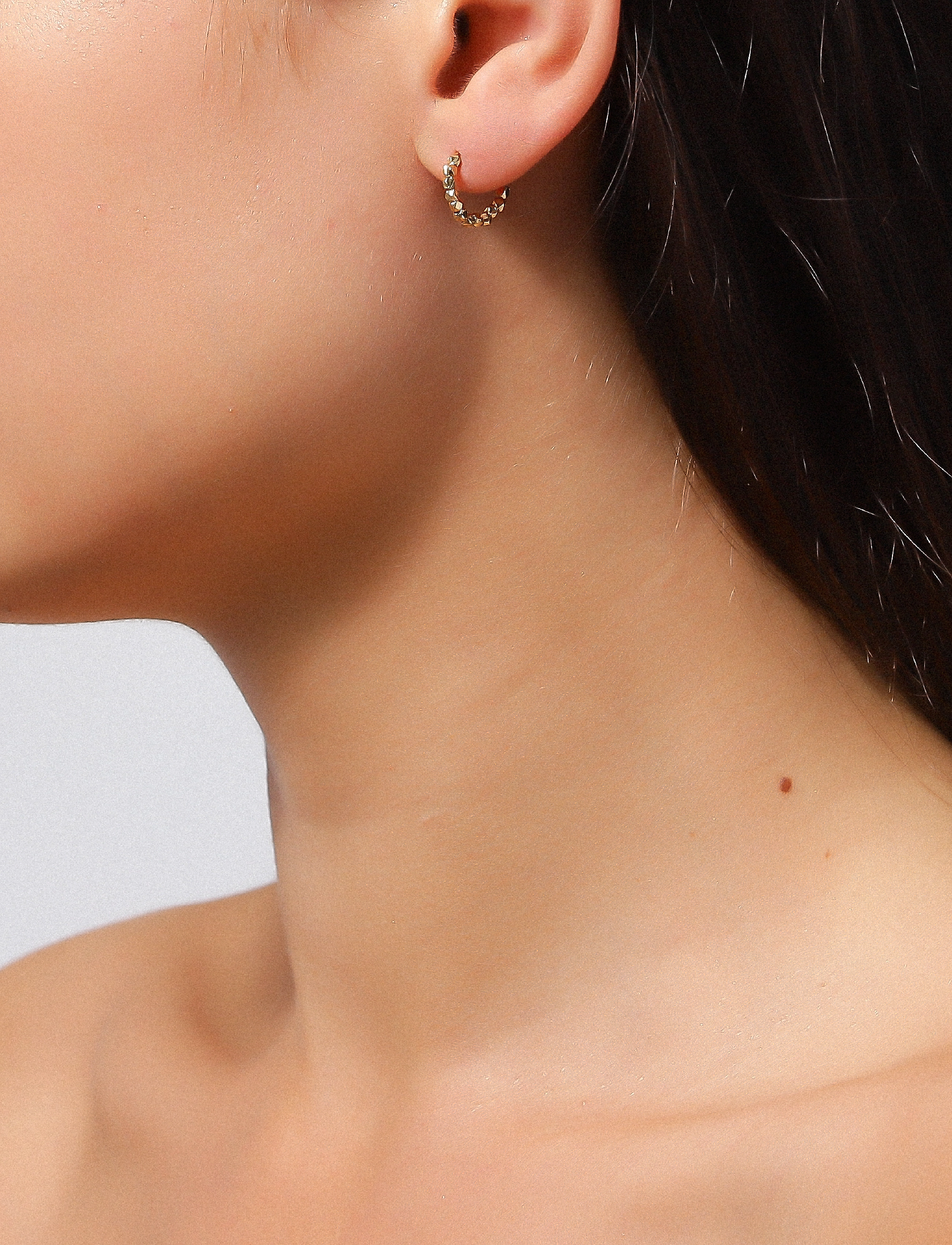 Jane Koenig Bead Twist Earring, One Size, Earrings, Gold - Hoops, Frauen