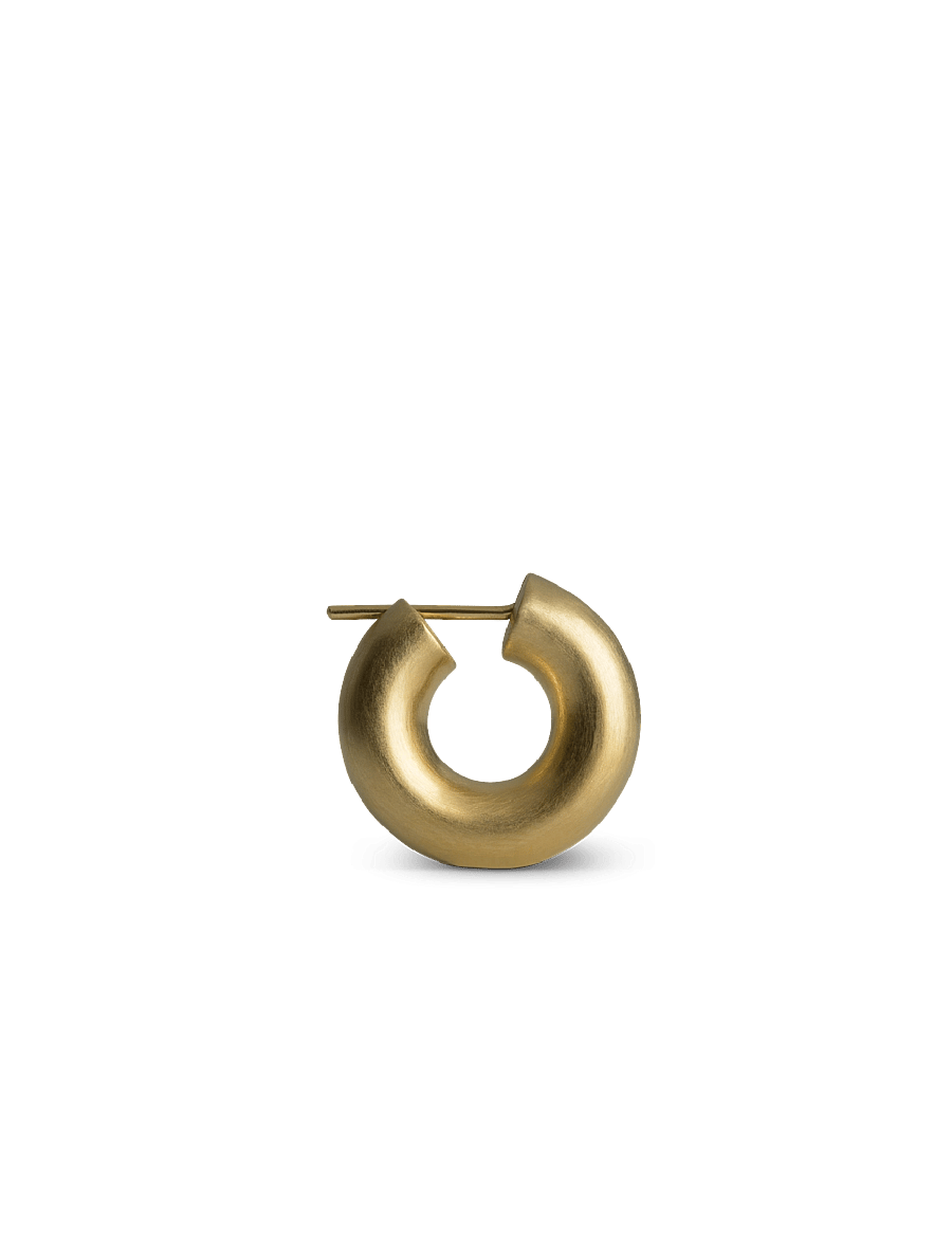 Jane Koenig - Small Chunky Hoop, gold-plated sterling silver - creoler - gold - 1