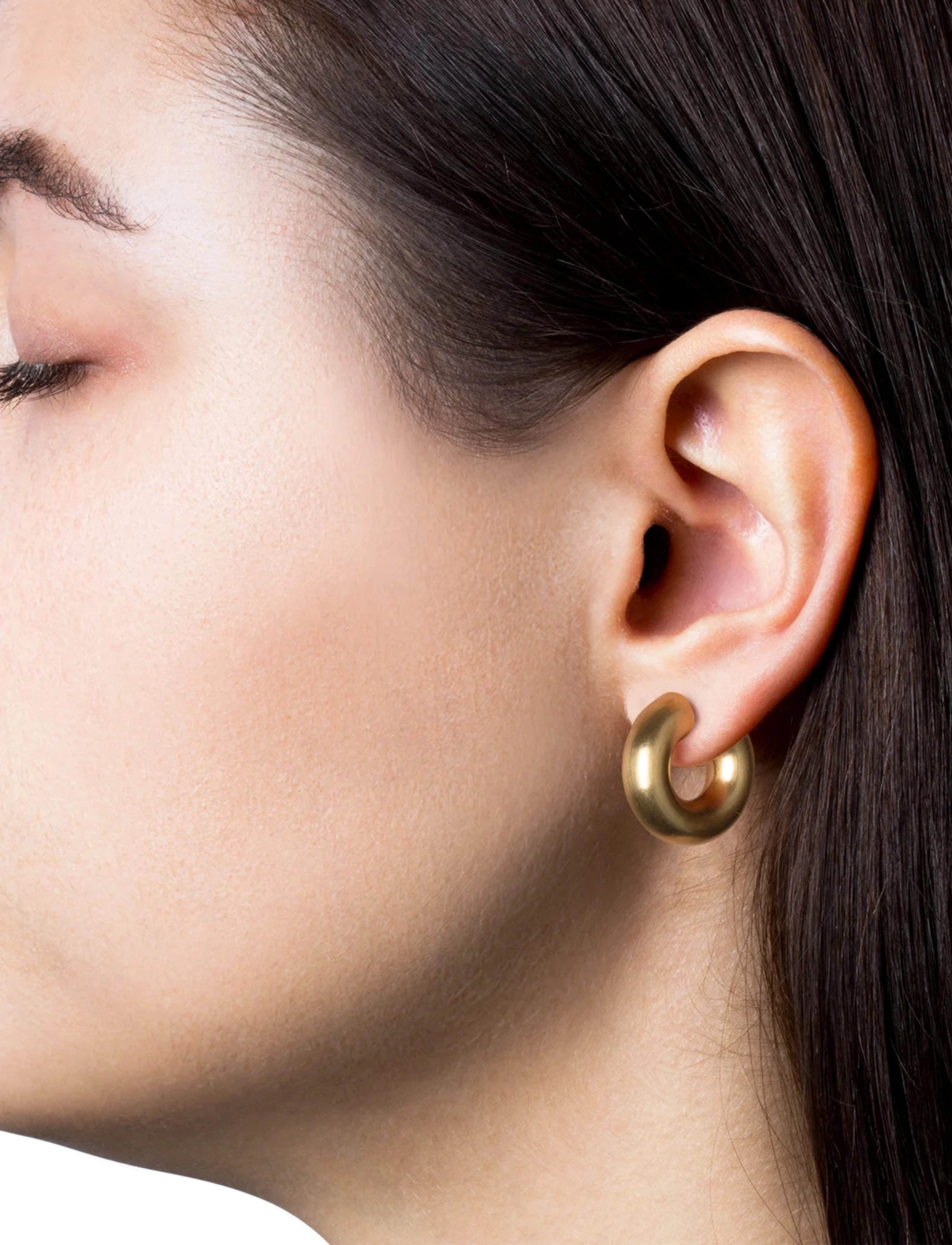 Jane Koenig Small Chunky Hoop, Gold-Plated Sterling Silver örhängen dam – bild 6