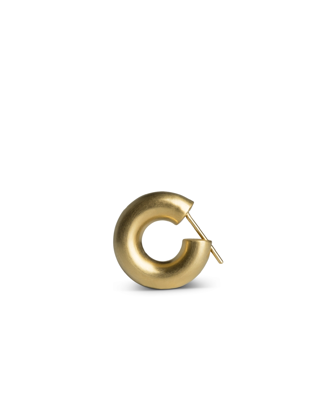 Jane Koenig - Small Chunky Hoop, gold-plated sterling silver - oorbel per stuk verpakt - gold - 3