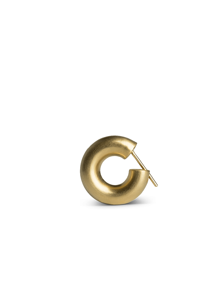 Jane Koenig - Small Chunky Hoop, gold-plated sterling silver - creoler - gold - 3