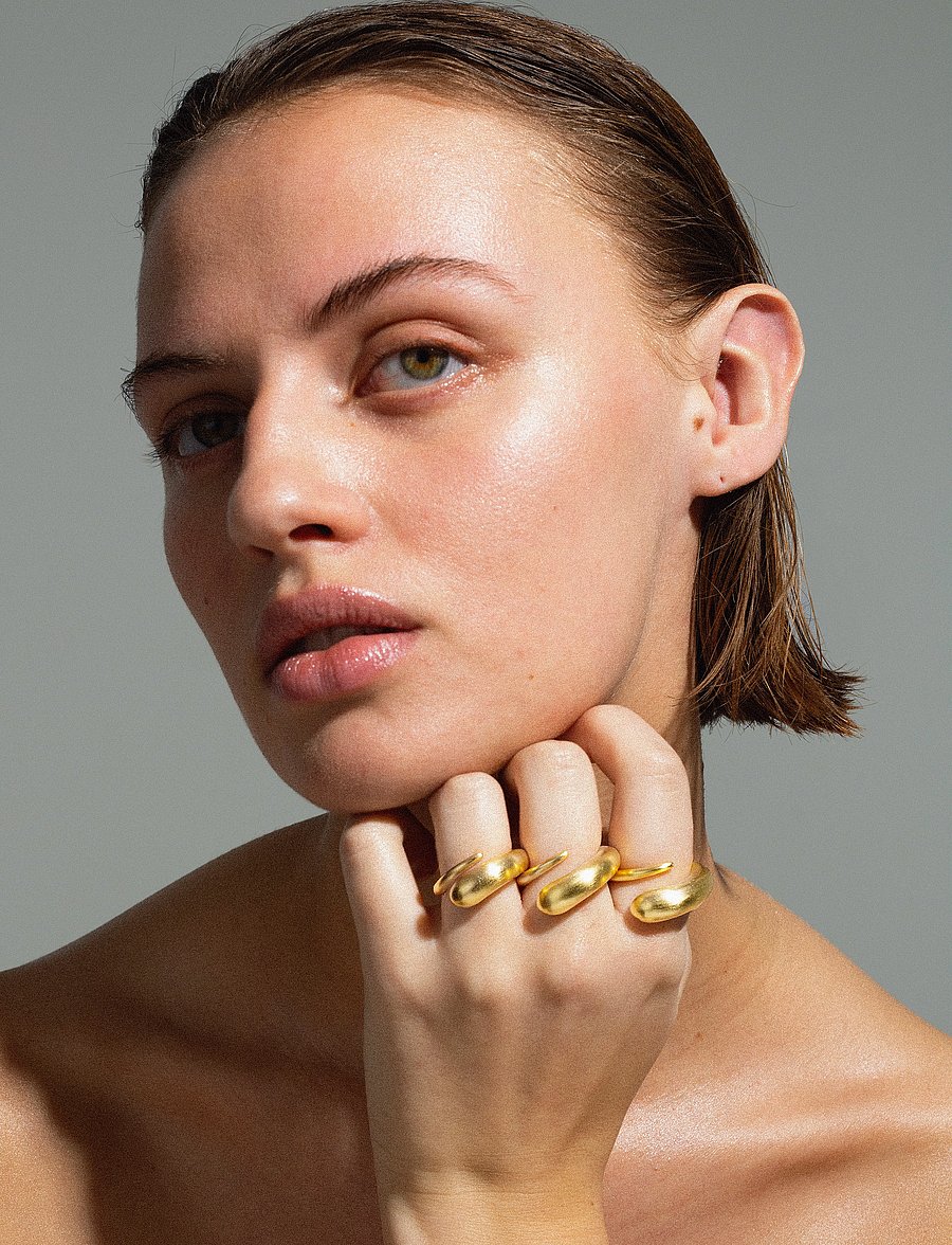 Jane Koenig - Orbis Drop Ring - ringe - 18 carat goldplated sterlingsilver - 0
