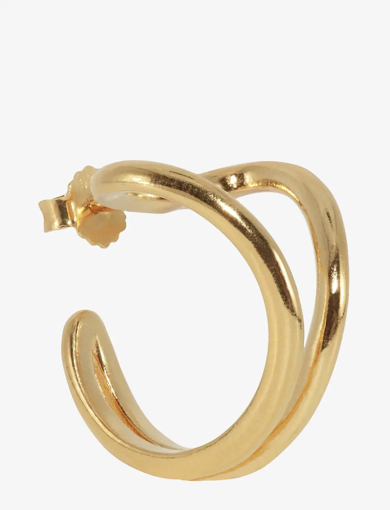 Jane Koenig - Open Heart Hoop - hoops - 18 carat goldplating - 2