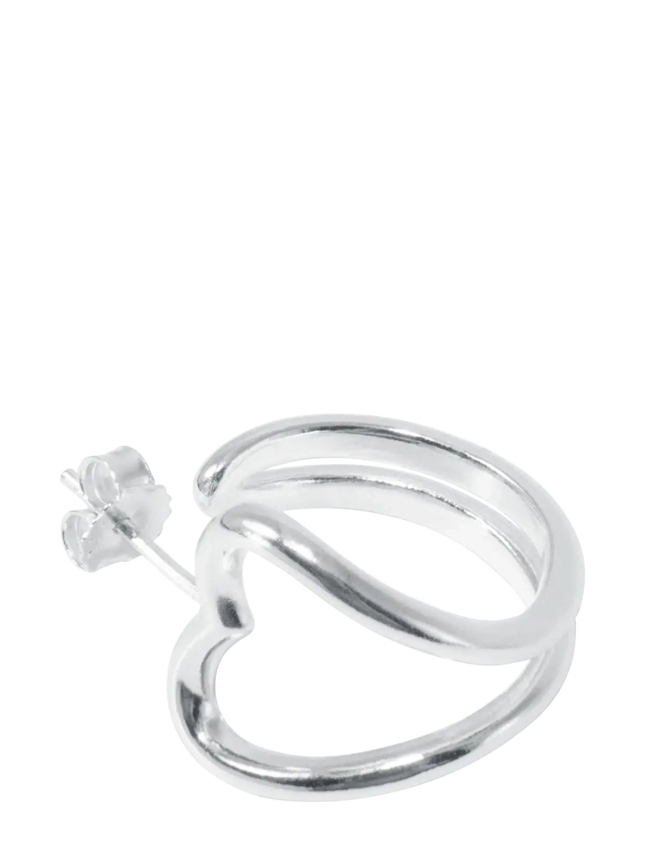 JANE KOENIG Open Heart Hoop Silber - One Size - Damen