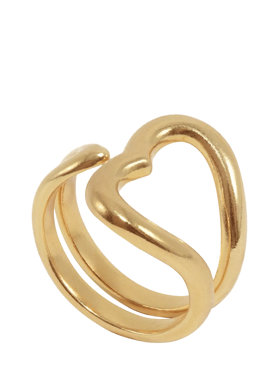 Jane Koenig - Open Heart Ring - ringen - 18 carat goldplating - 2