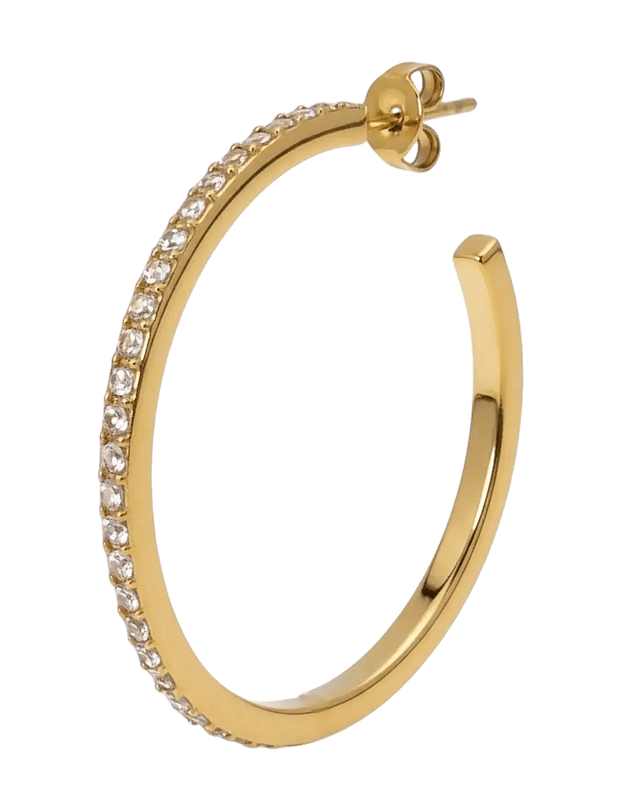Jane Koenig - Olympia Hoop with Stones 27 - korvarenkaat - gold - 1