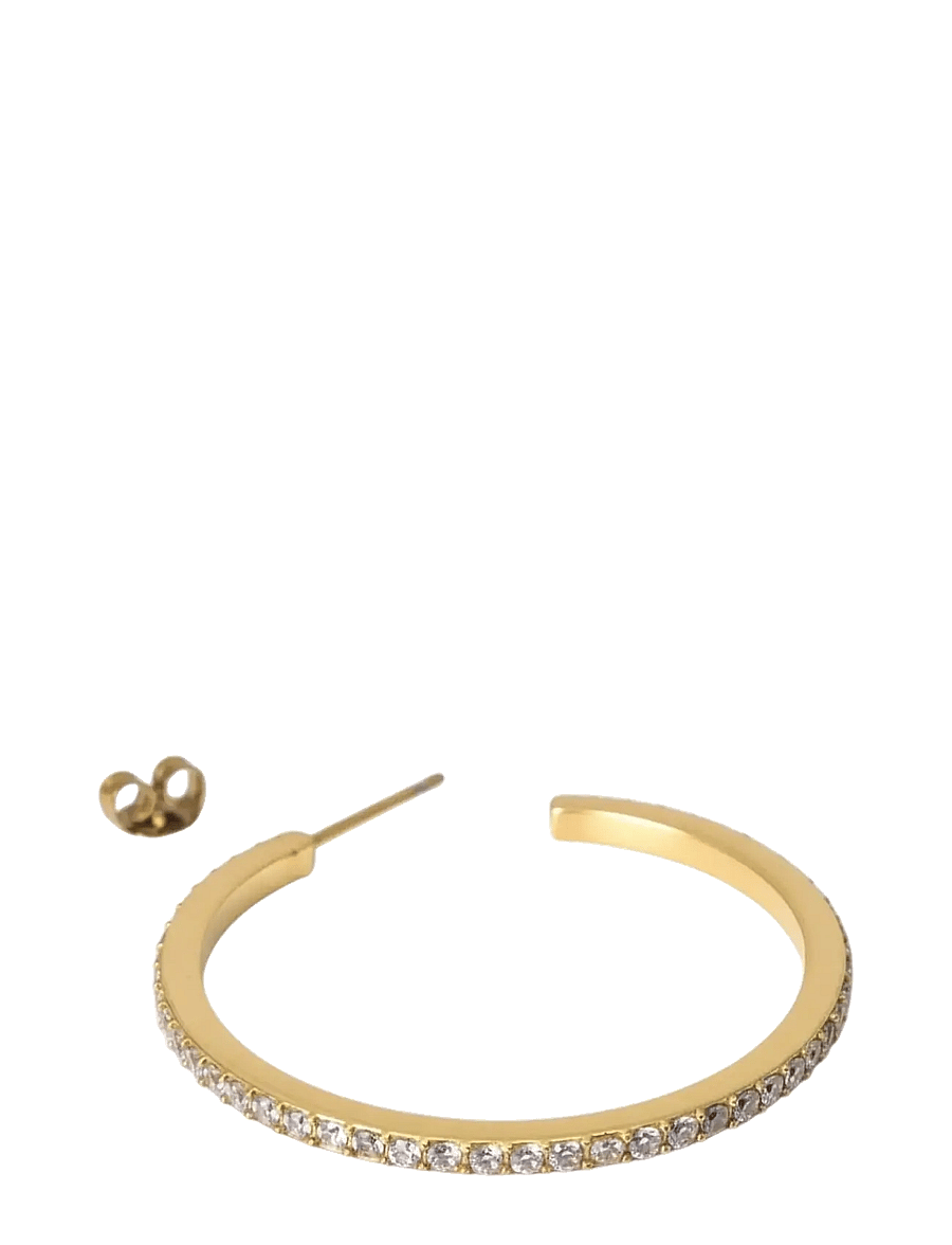 Jane Koenig - Olympia Hoop with Stones 27 - korvarenkaat - gold - 2