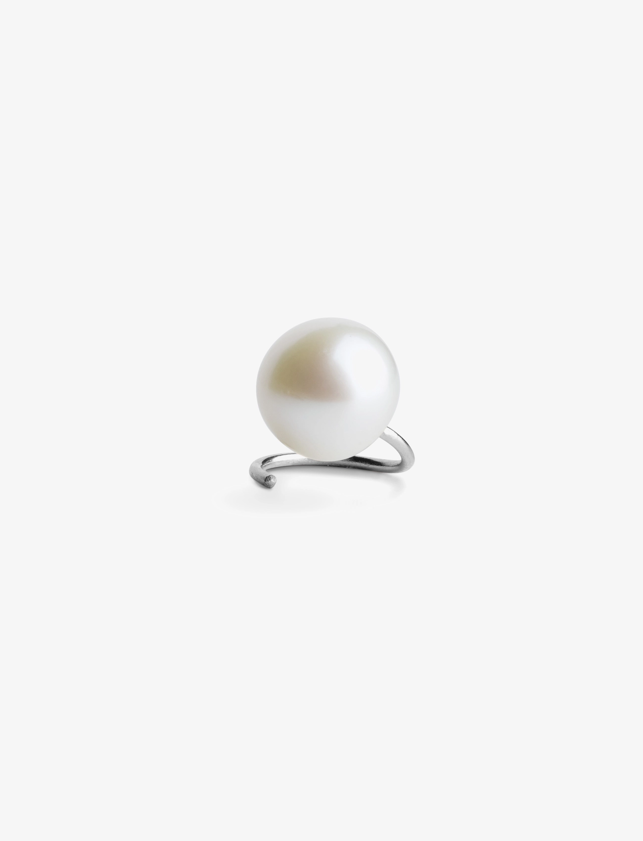 Jane Koenig - Big Pearl Twist Earring - silver - 0