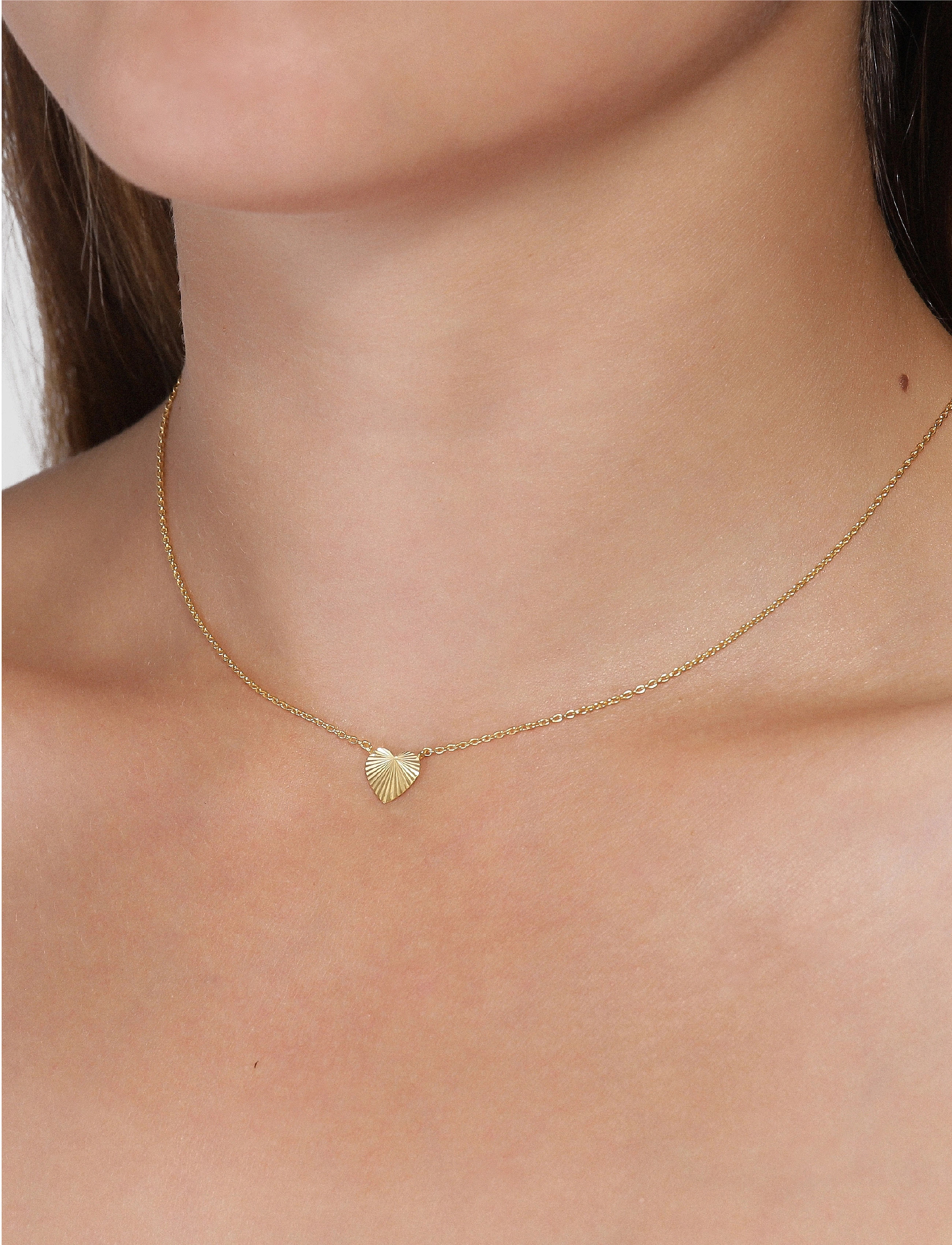 Jane Koenig Reflection Heartnecklace, Kvinder, Dainty Necklaces, Guld, Str: ONE SIZE