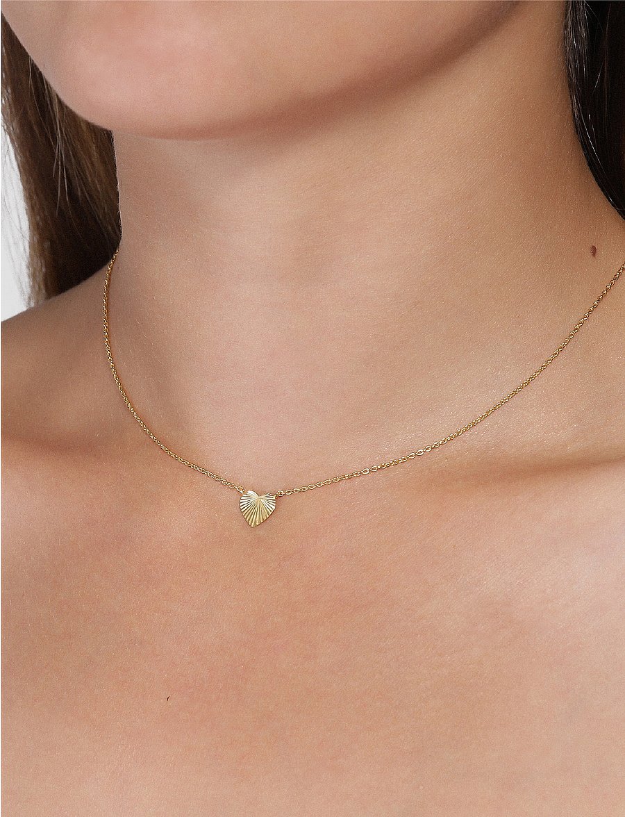 Jane Koenig - Reflection Heartnecklace - rippuvad kaelakeed - gold - 0