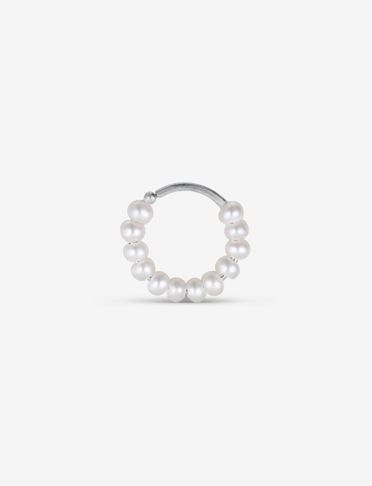 Jane Koenig - ROW PEARL TWIST EARRING - perleøreringe - silver - 0