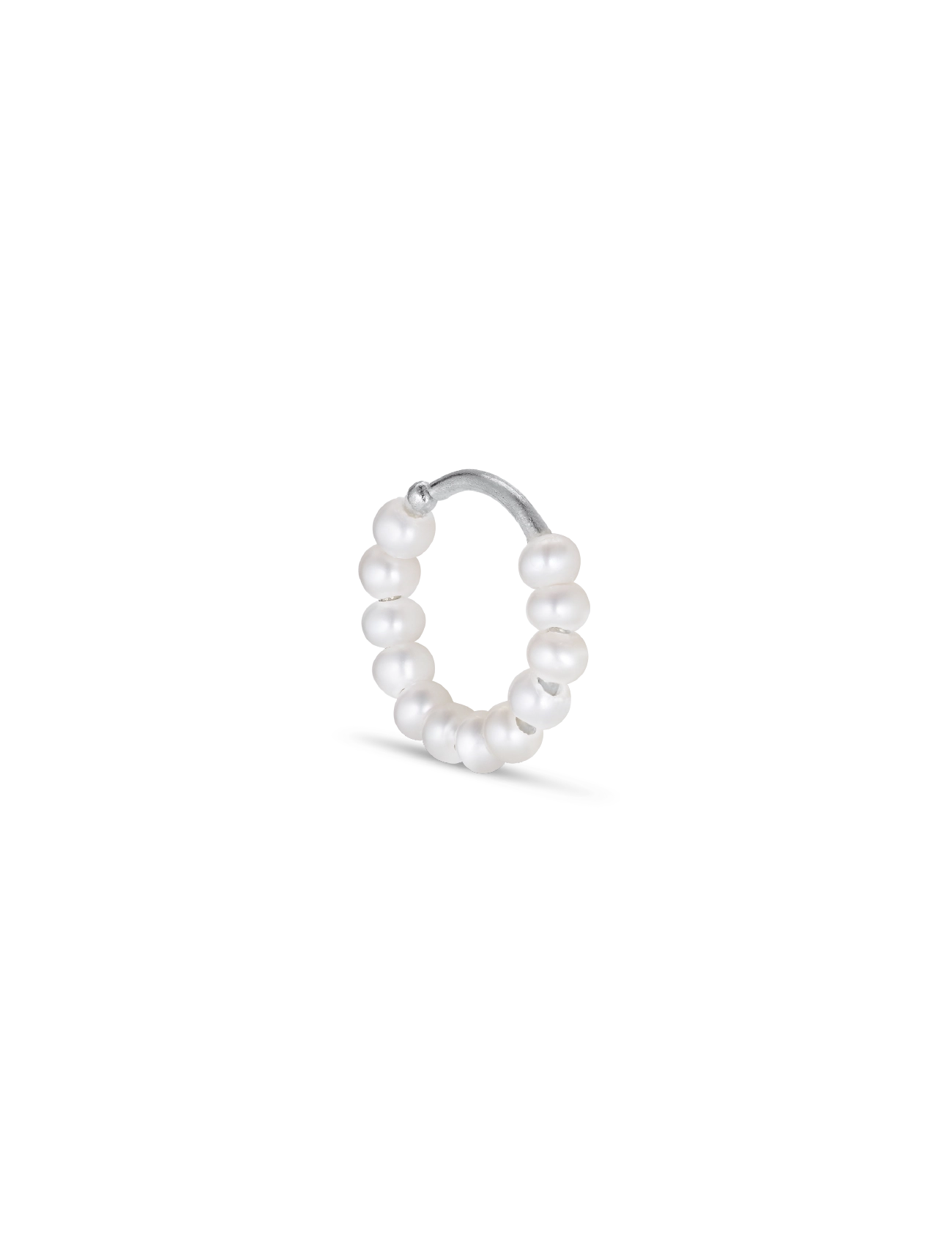 Jane Koenig - ROW PEARL TWIST EARRING - perlenohrringe - silver - 1