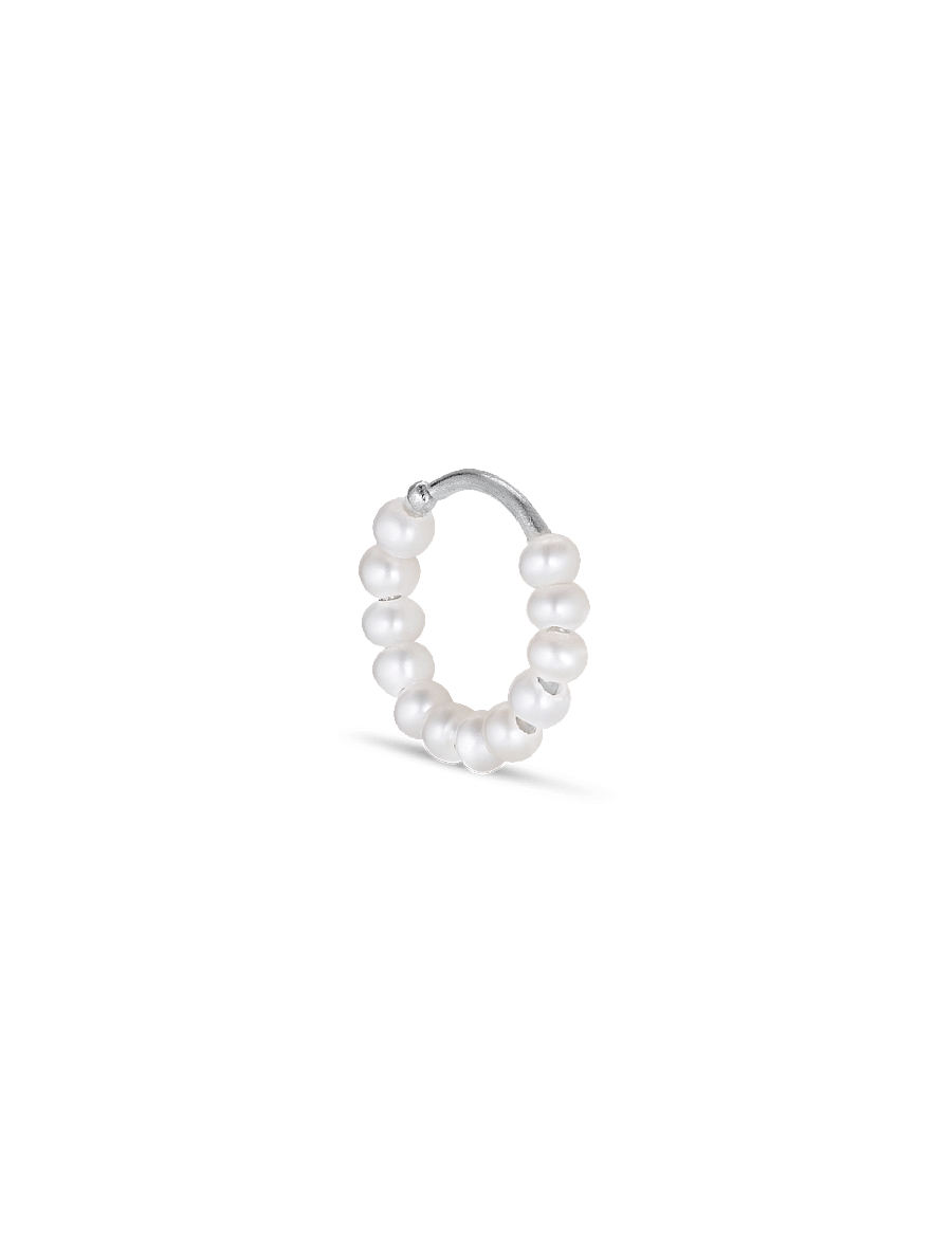 Jane Koenig - ROW PEARL TWIST EARRING - ear cuffs - silver - 1