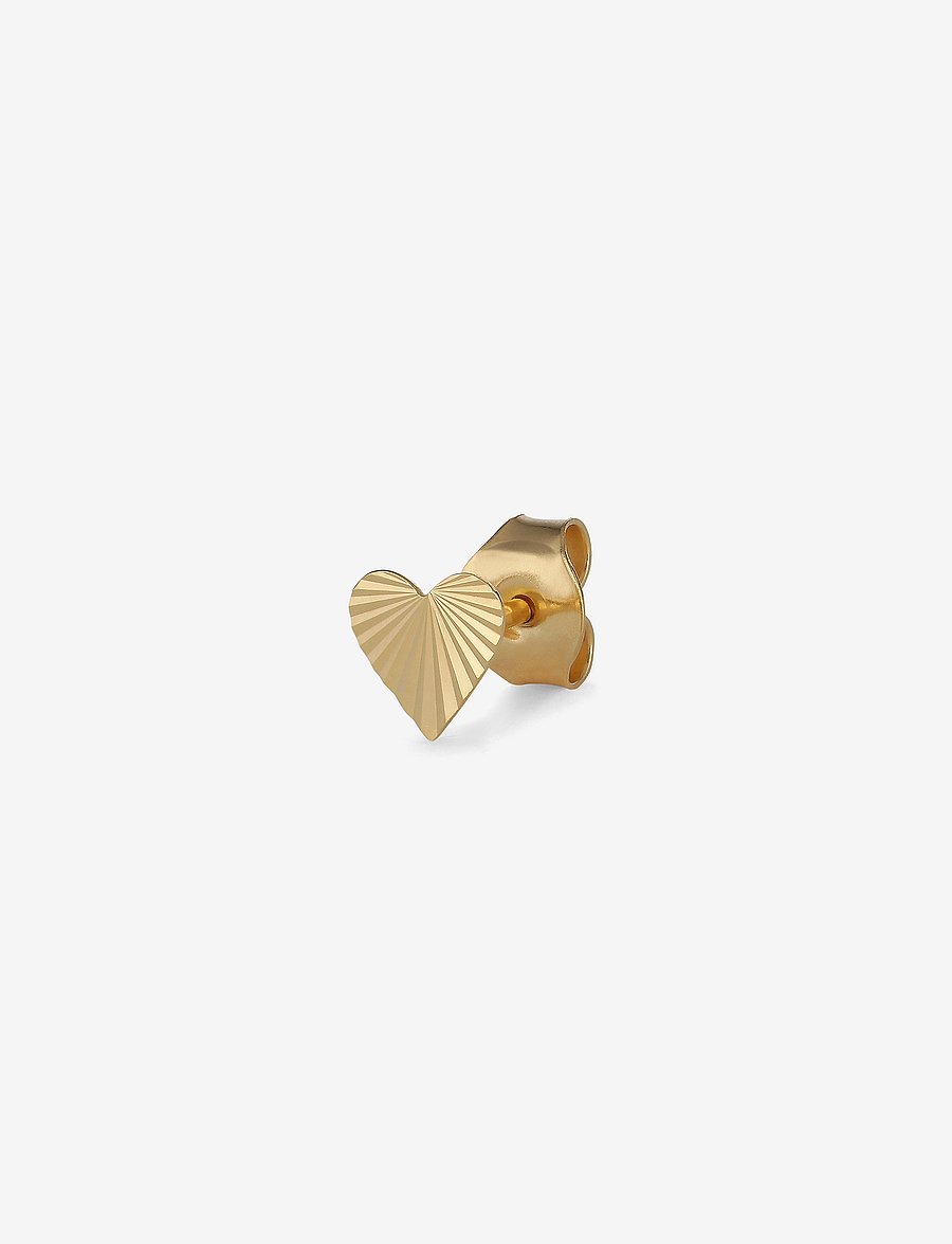 Jane Koenig - ReflectionHeartStud - einzelner ohrring - gold - 1