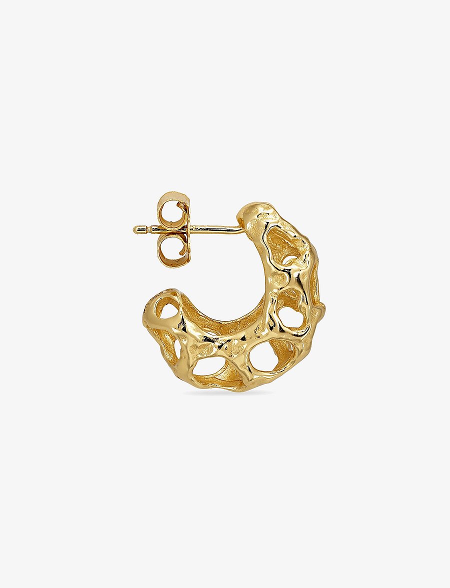 Jane Koenig - Small Chunky Space Earrings (Pair) - kreolen - gold - 1