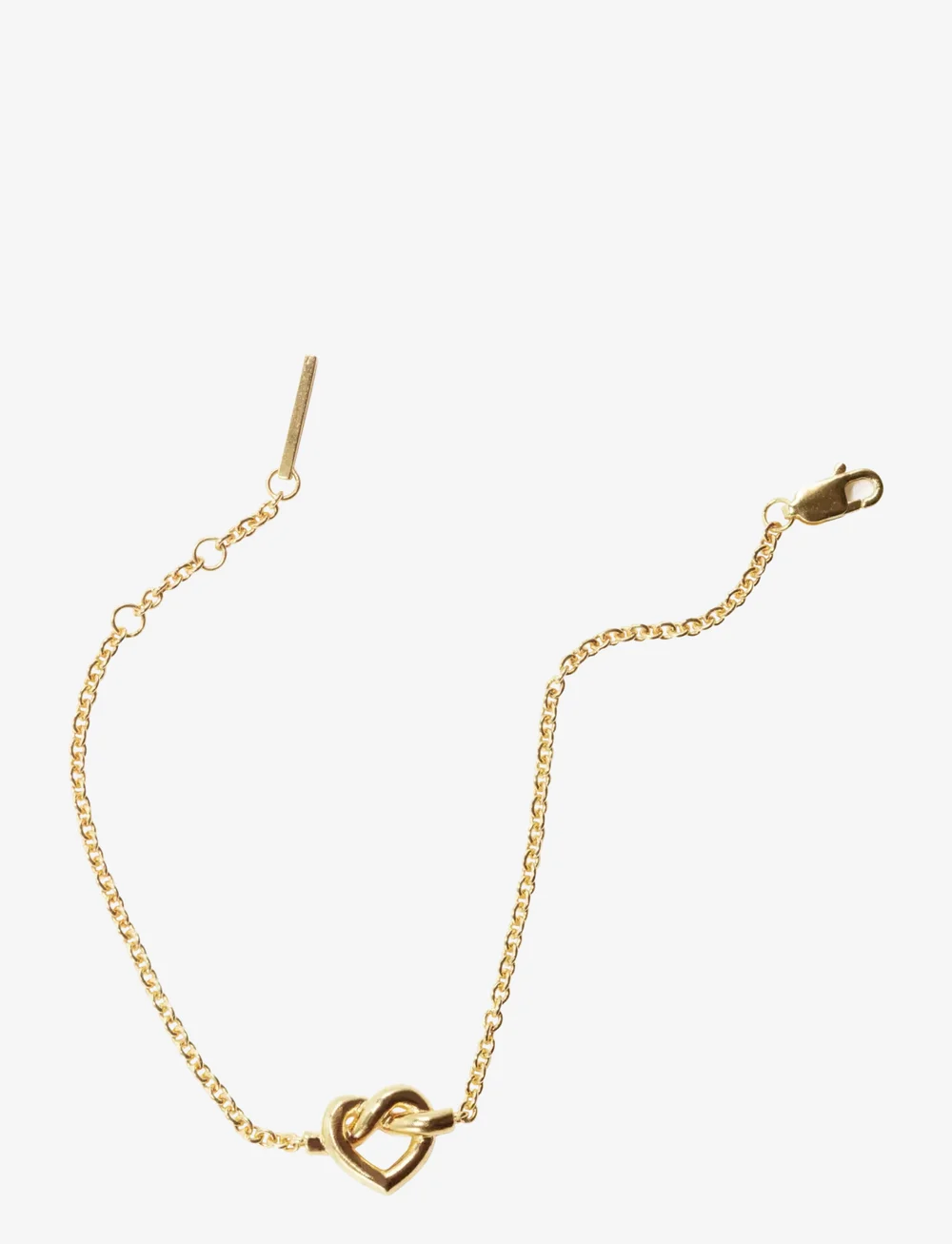 Jane Koenig - Tied Heart Bracelet - kettenarmbänder - 18 carat goldplating - 2