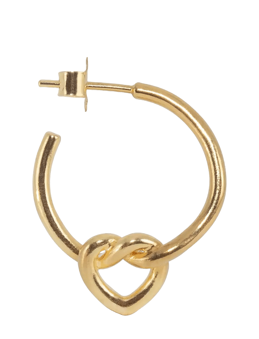 Jane Koenig - Tied Heart Hoop - 18 carat goldplating - 1