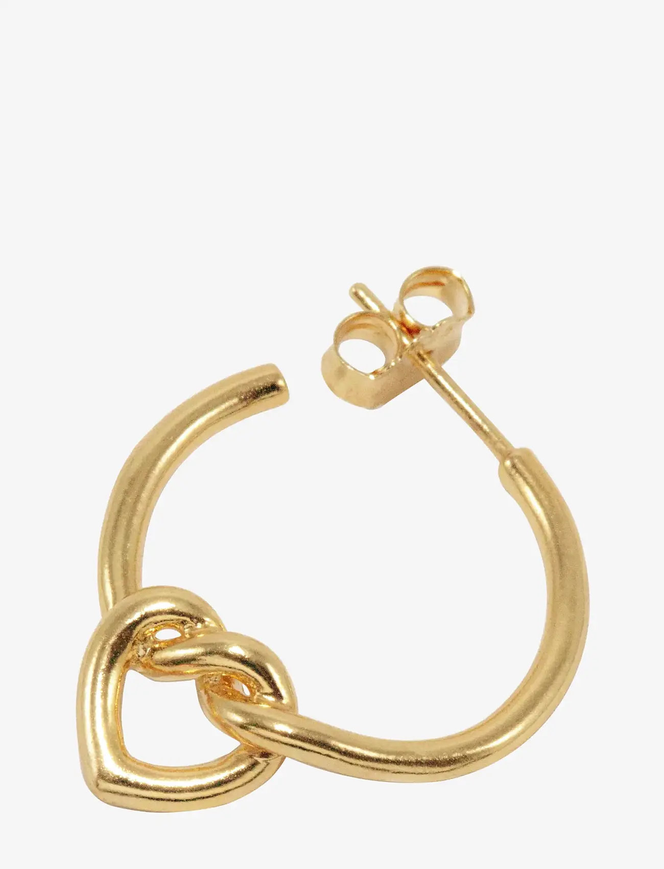 Jane Koenig - Tied Heart Hoop - 18 carat goldplating - 2