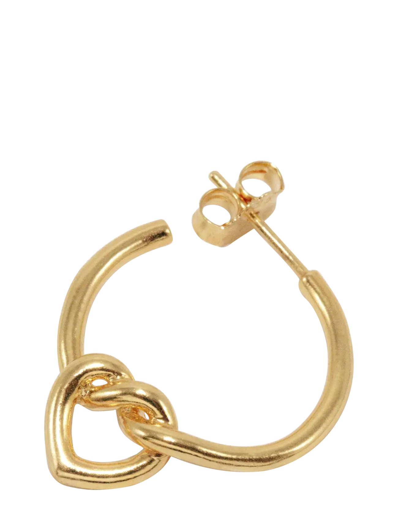 Jane Koenig - Tied Heart Hoop - 18 carat goldplating - 2