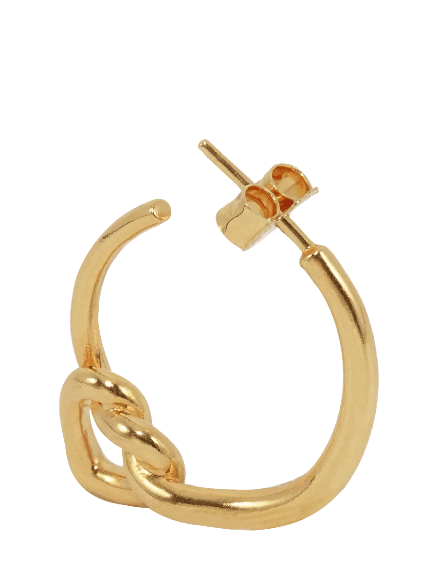Jane Koenig - Tied Heart Hoop - 18 carat goldplating - 3