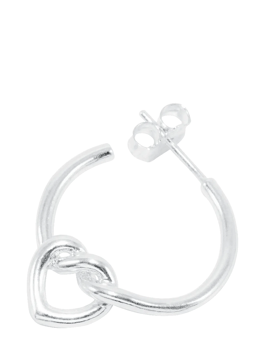 Jane Koenig - Tied Heart Hoop - sterlingsilver - 2
