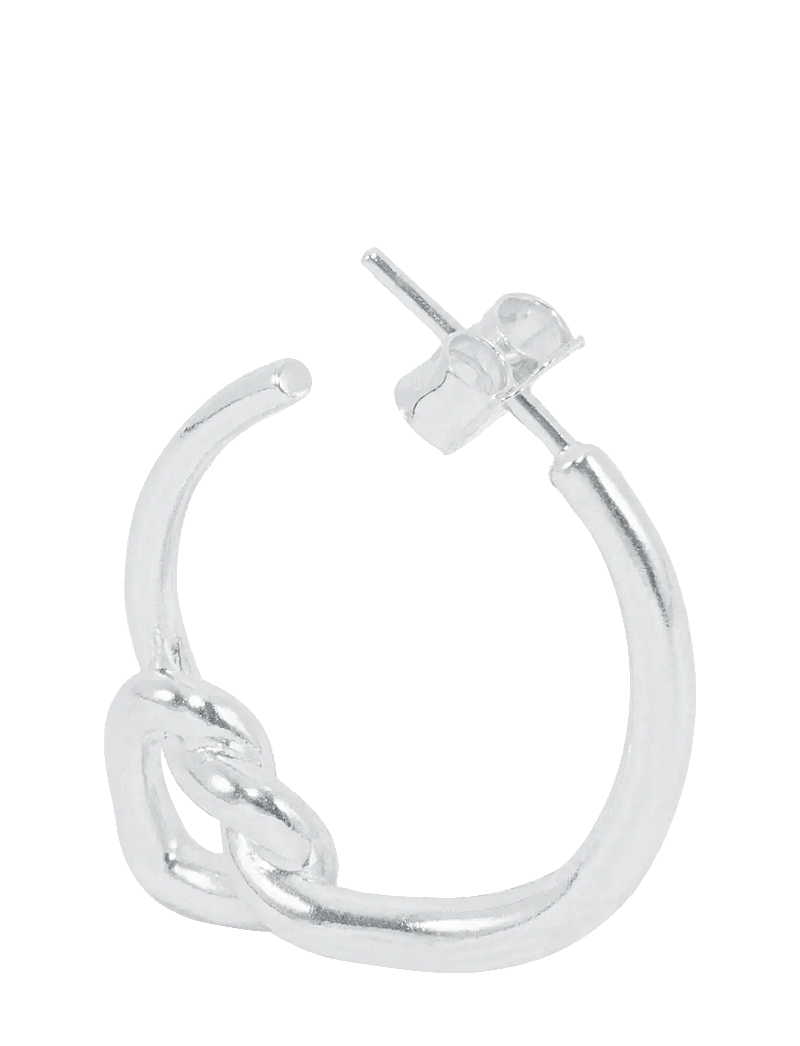 Jane Koenig - Tied Heart Hoop - lykkjur - sterlingsilver - 3