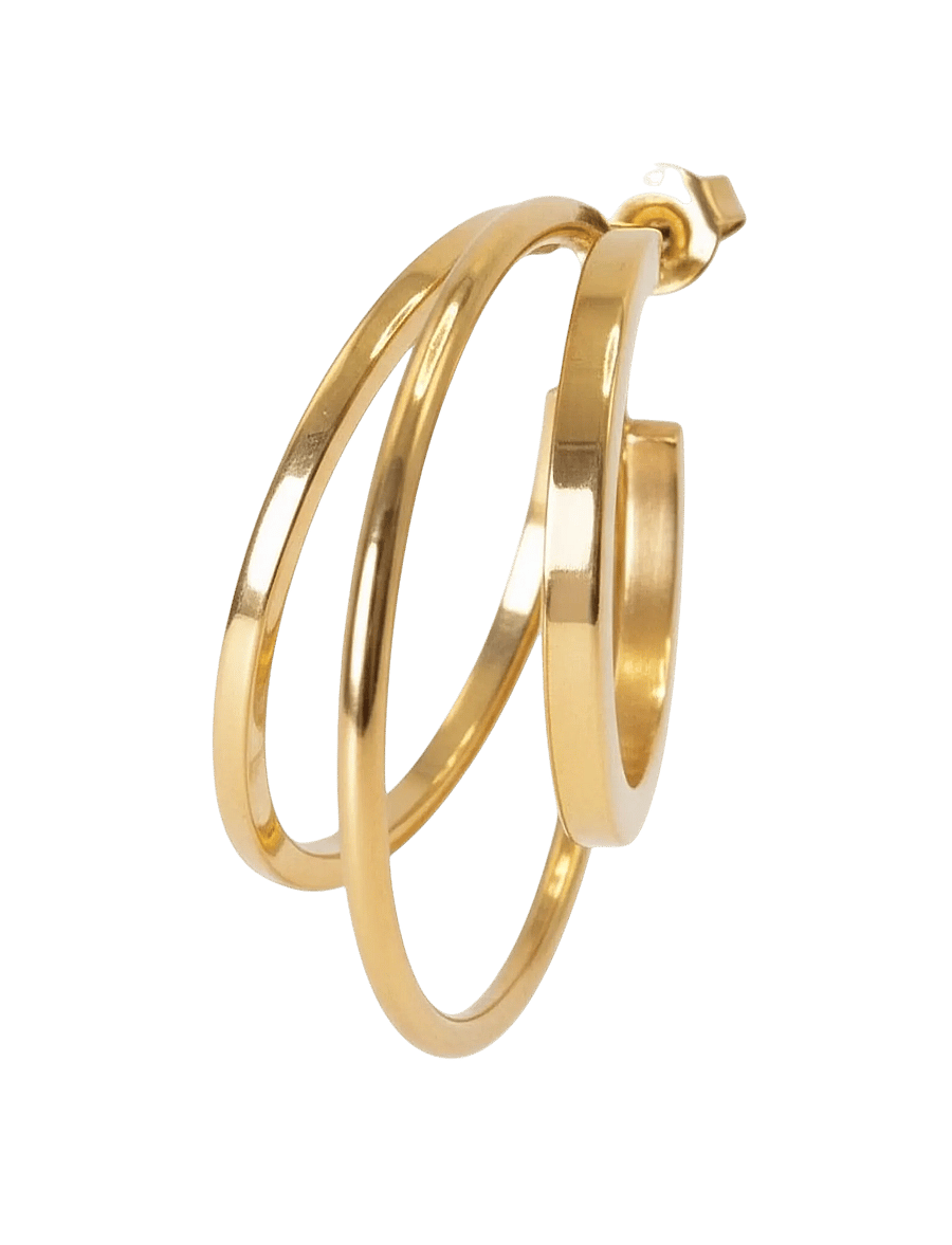 Jane Koenig - Triple Olympia Hoop - kreolen - gold - 2