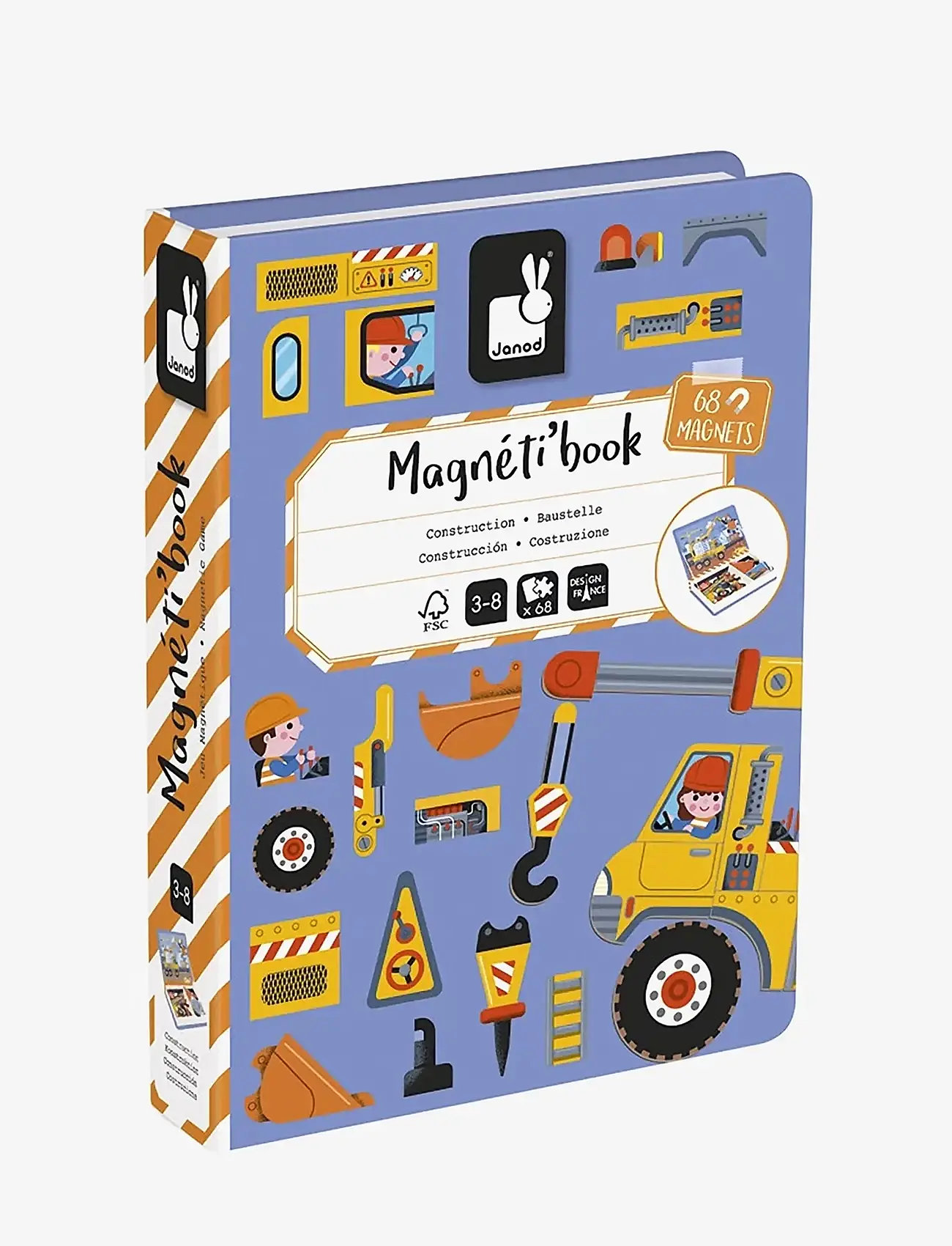 Janod - Magneti'Book Construction - kubbasett - mulit - 1