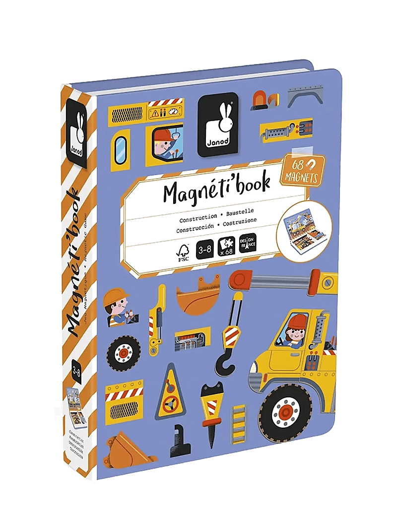 Janod - Magneti'Book Construction - kubbasett - mulit - 1