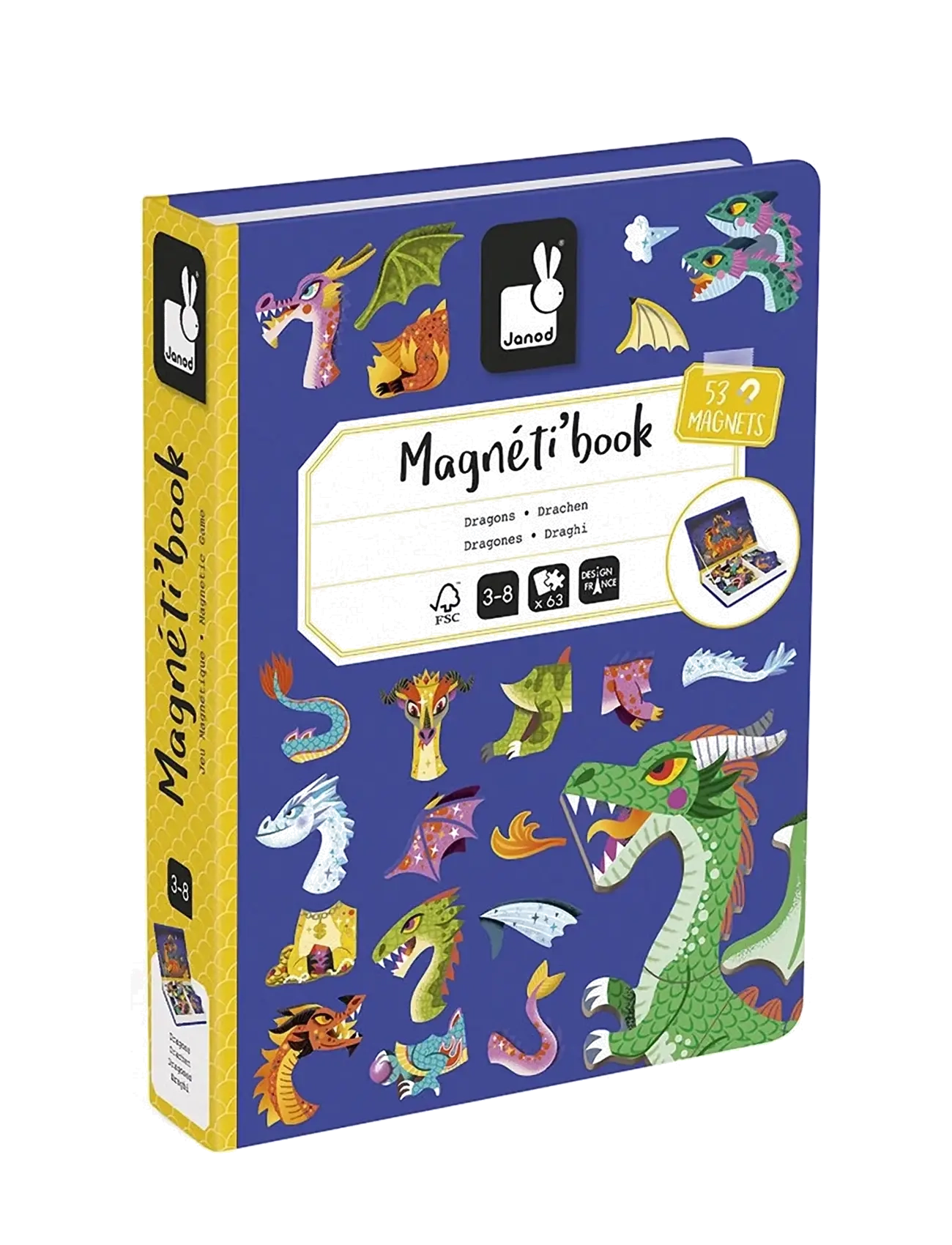 Janod Magneti'Book Dragons - Jõulukingid - MULIT / blue
