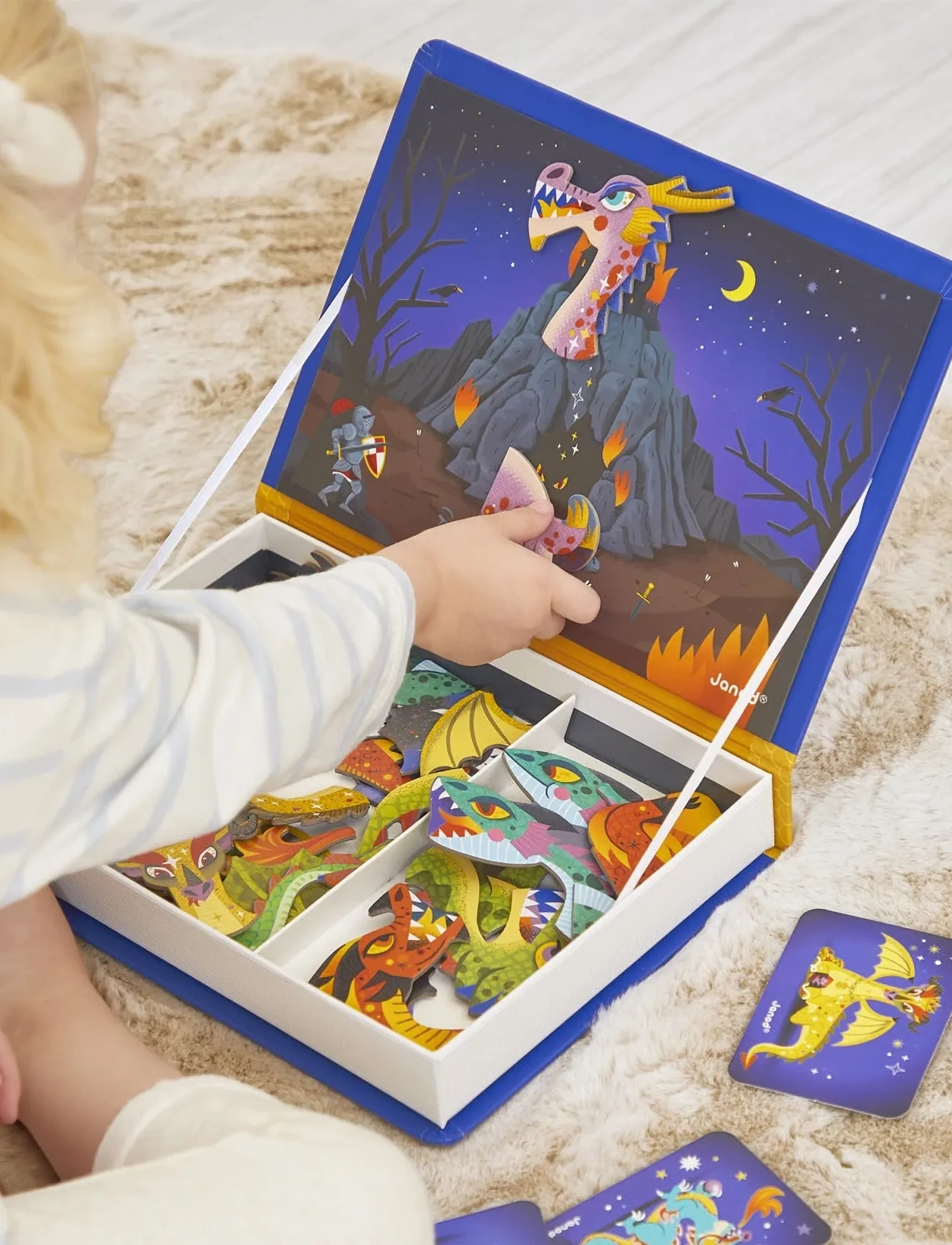 Janod - Magneti'Book Dragons - craft sets - mulit - 4