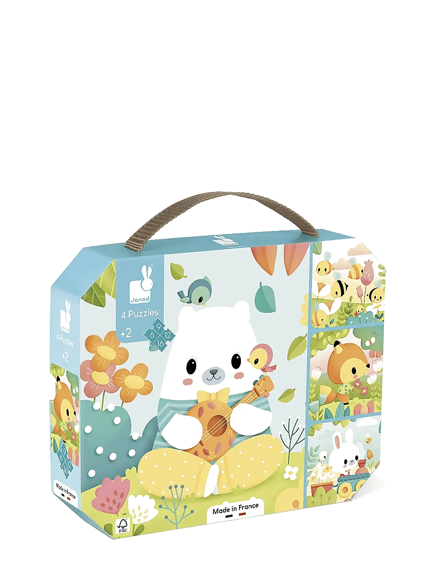 Janod - Janod - Pure- 4 Puzzles (6-9-12-16 Pcs) - pädagogische rätsel - multi - 1
