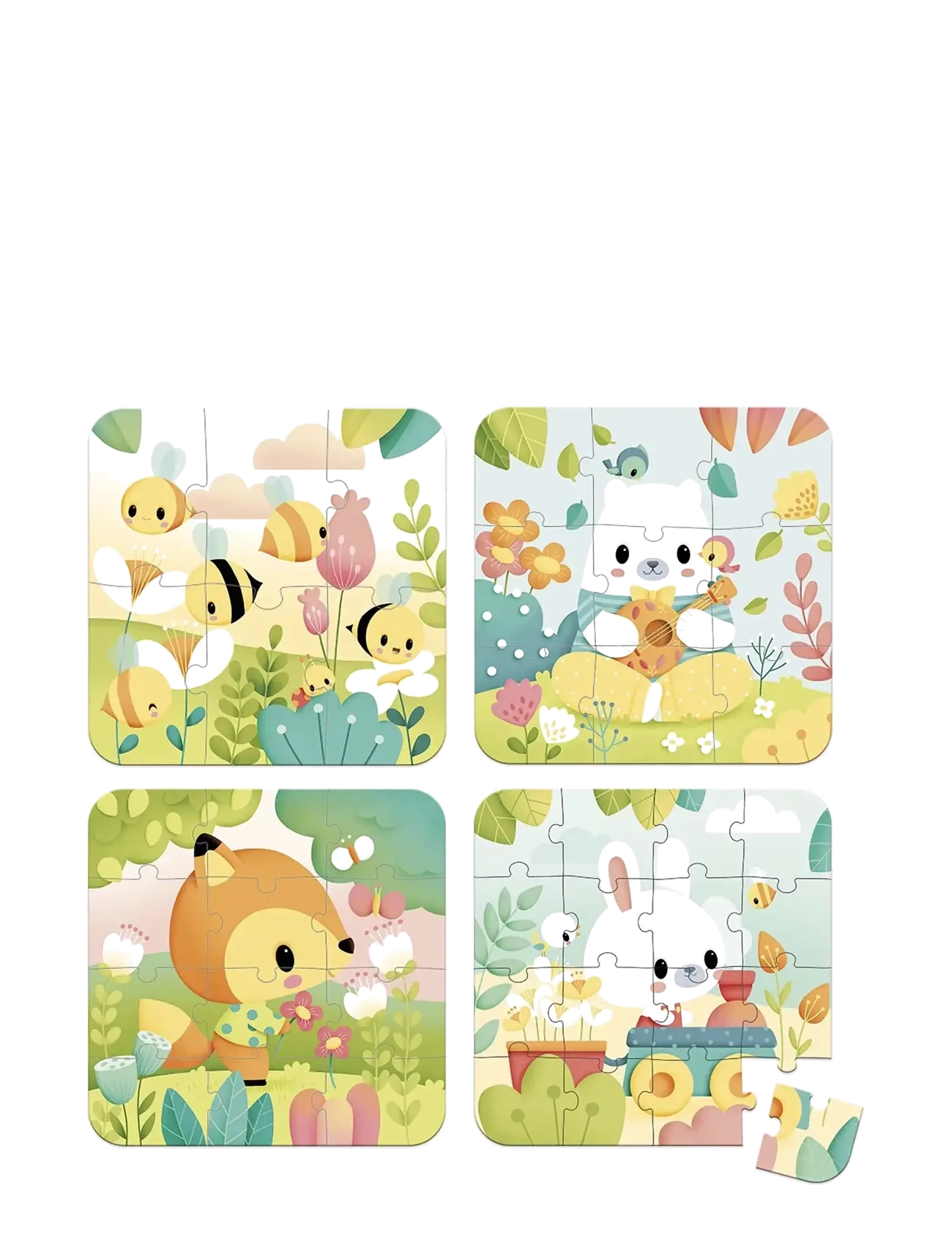 Janod - Janod - Pure- 4 Puzzles (6-9-12-16 Pcs) - pädagogische rätsel - multi - 2