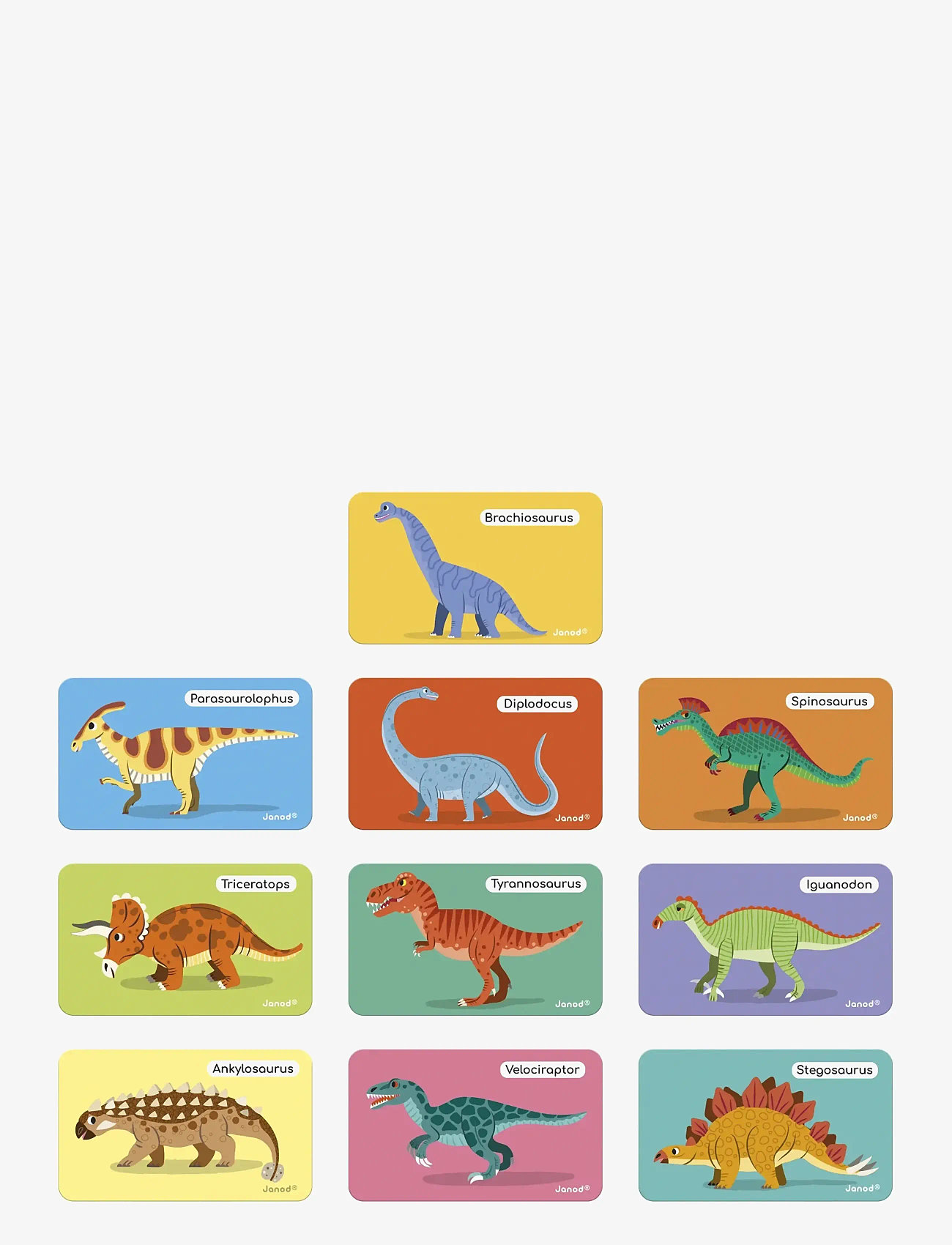 Janod - Magneti'book - Dinosaurs - 40 magnets - käsitöökomplekt - mulit - 2