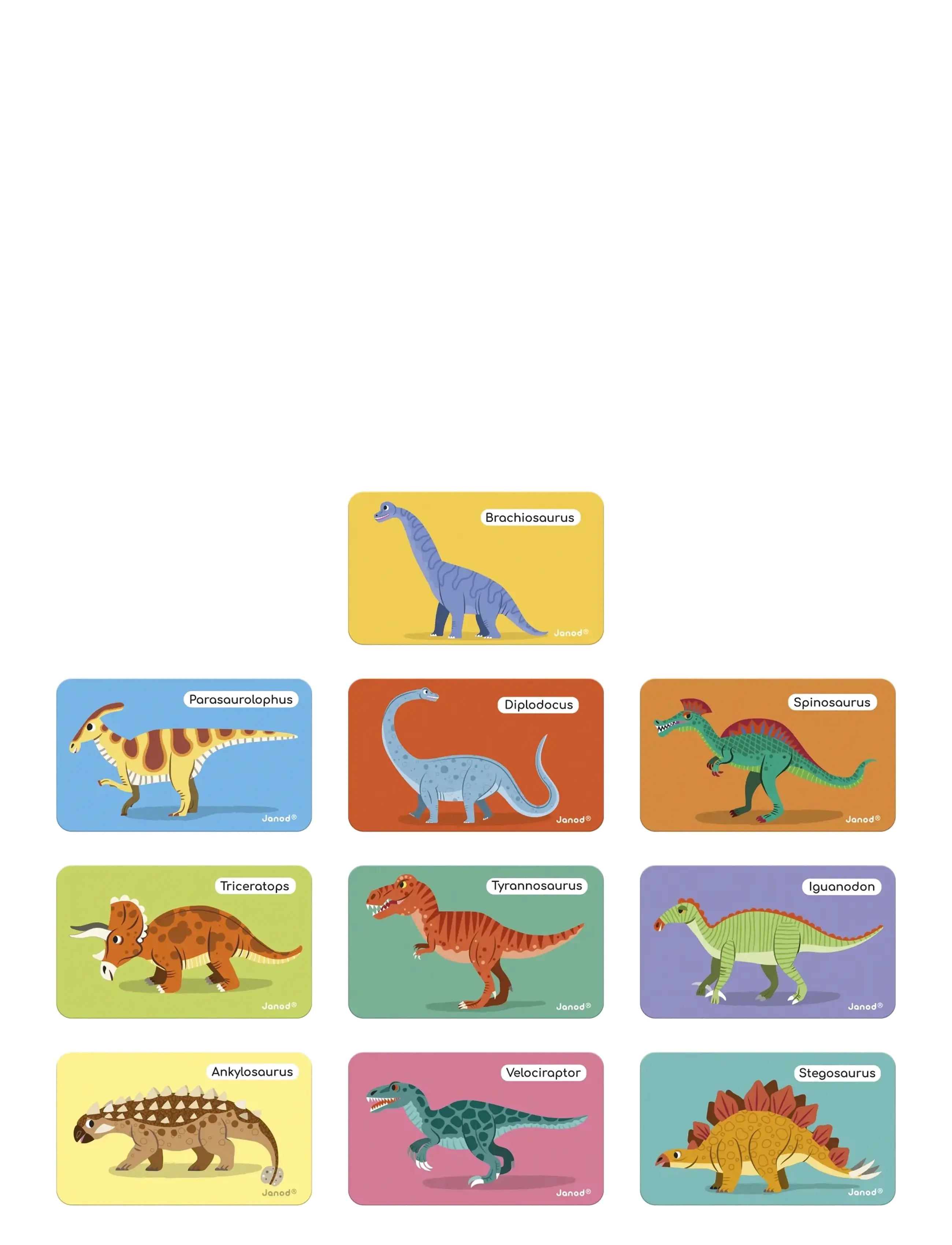 Janod - Magneti'book - Dinosaurs - 40 magnets - kreasæt - mulit - 2