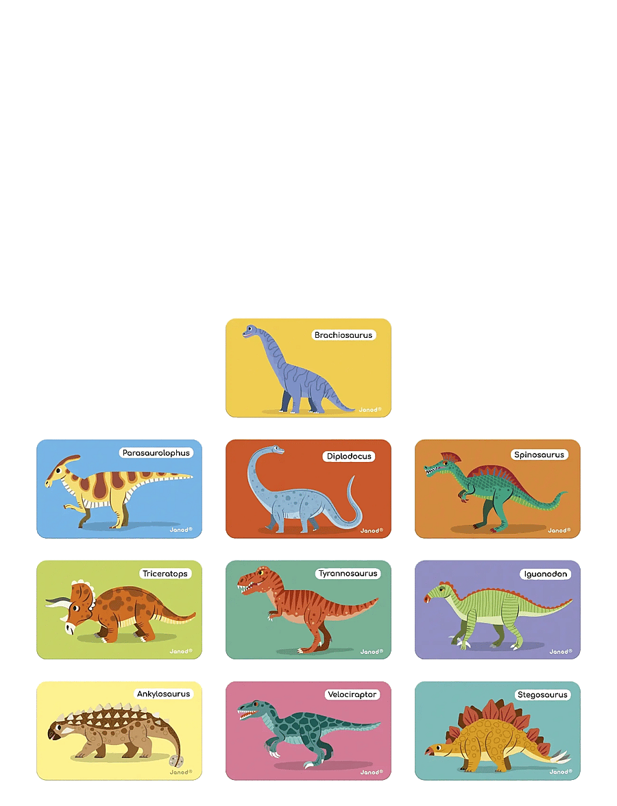 Janod - Magneti'book - Dinosaurs - 40 magnets - kreasæt - mulit - 2