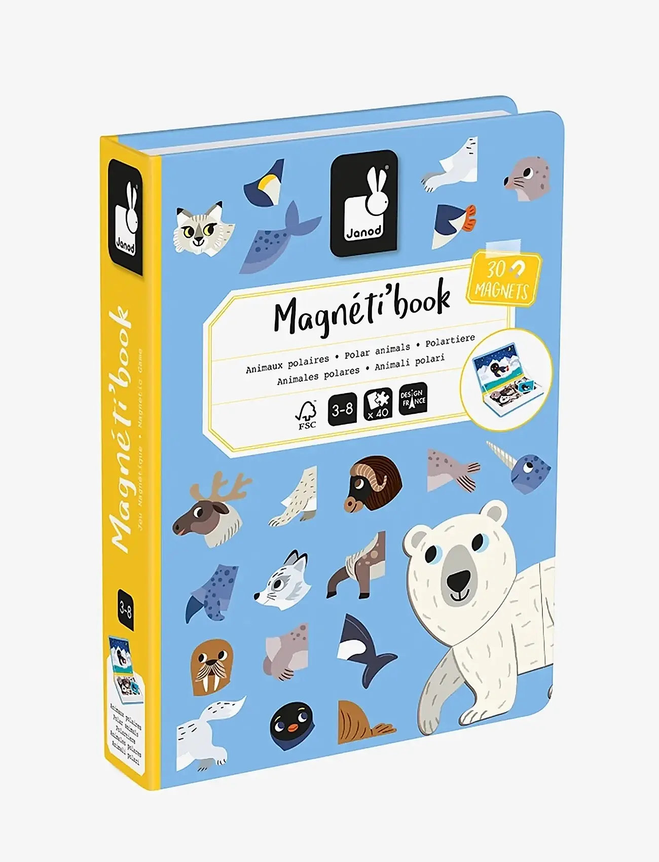 Janod - Magneti'Book Polar Animals - käsitöökomplekt - mulit - 1