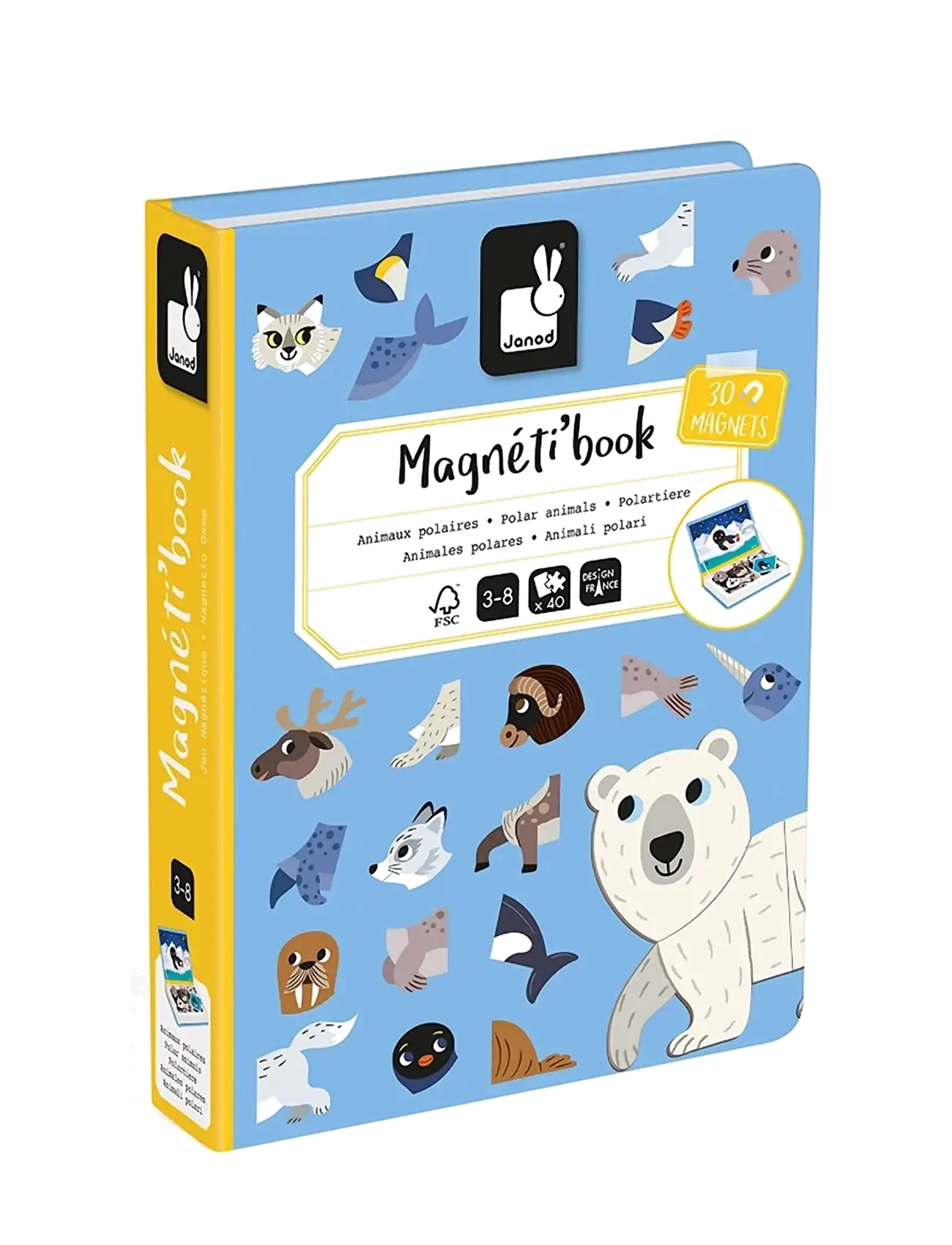 Janod Magneti'Book Polar Animals - Kinder - MULIT / blue